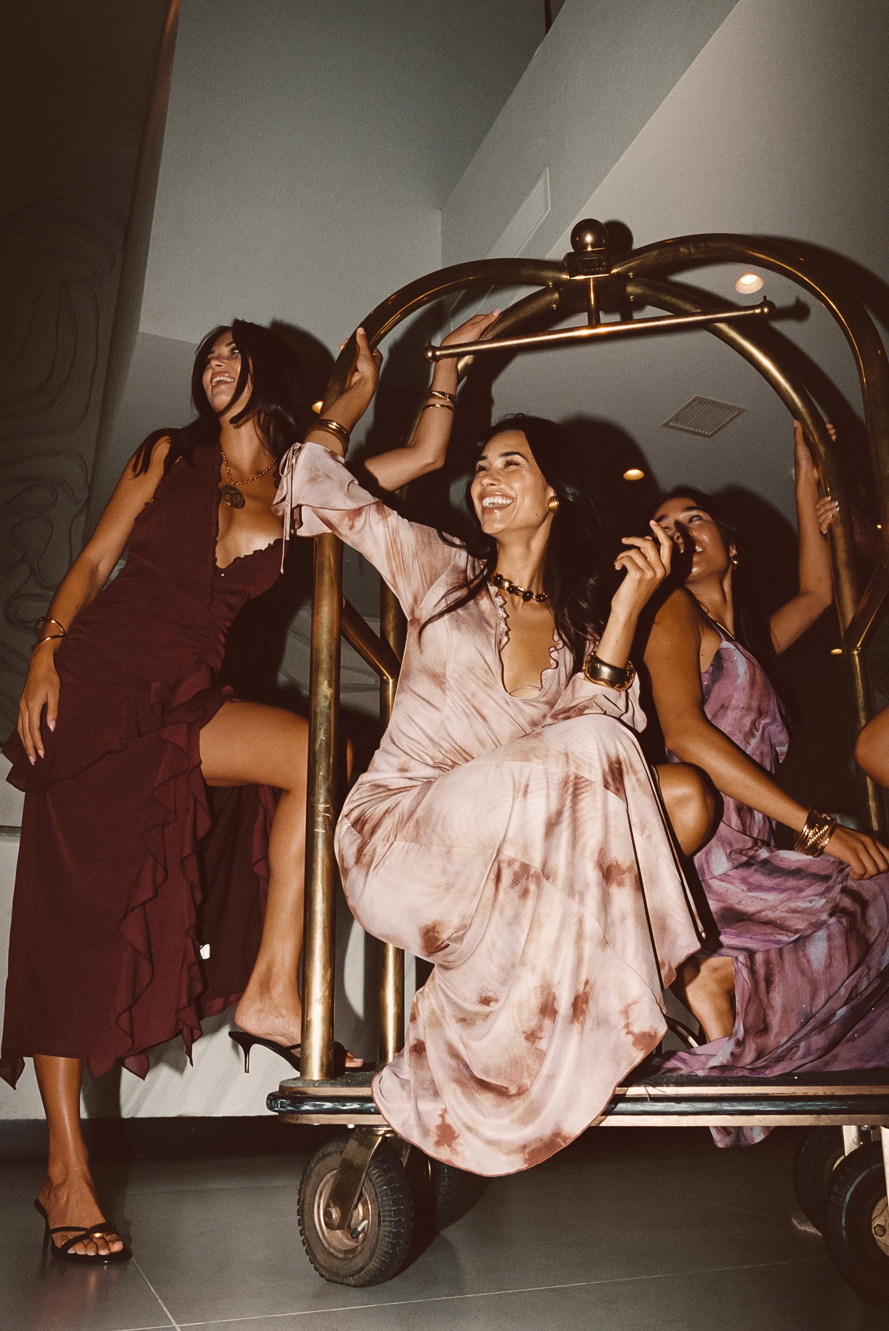 Odette Mocha Mesh Maxi Dress - Image 7