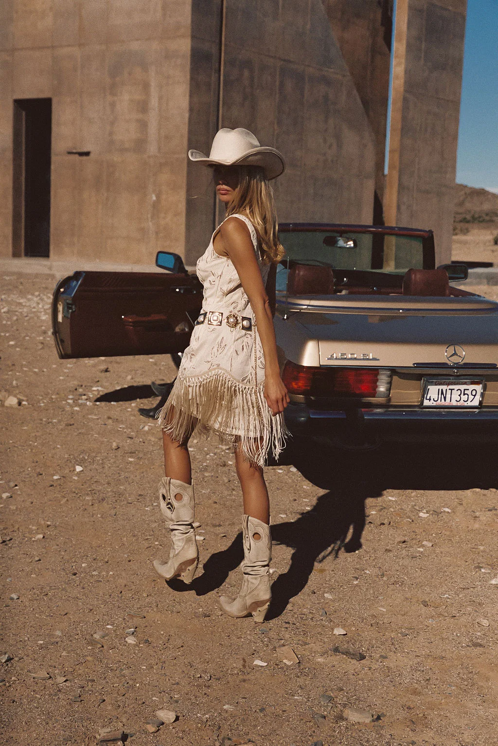 Ophelia Gold Fringe Mini Dress - Image 7