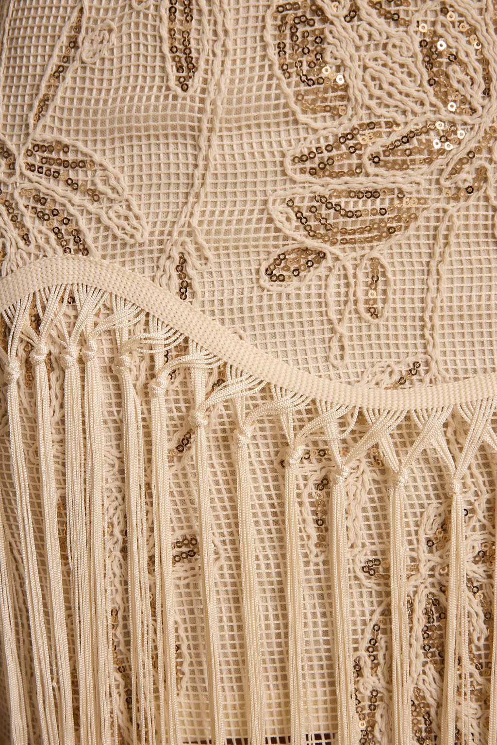 Ophelia Gold Fringe Mini Dress - Image 9