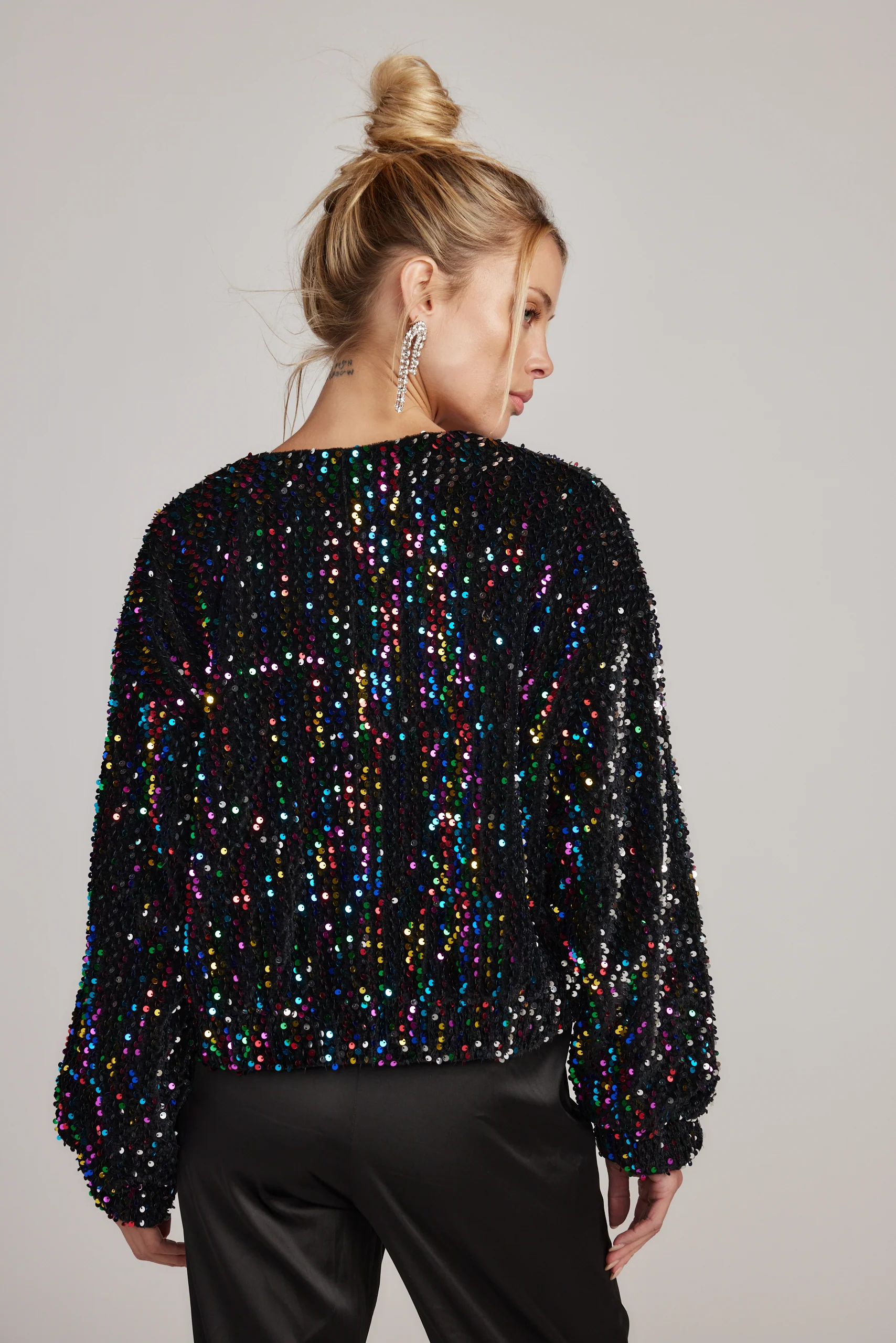 Ozzy Multi Sequin Zip Up Jacket - Image 9