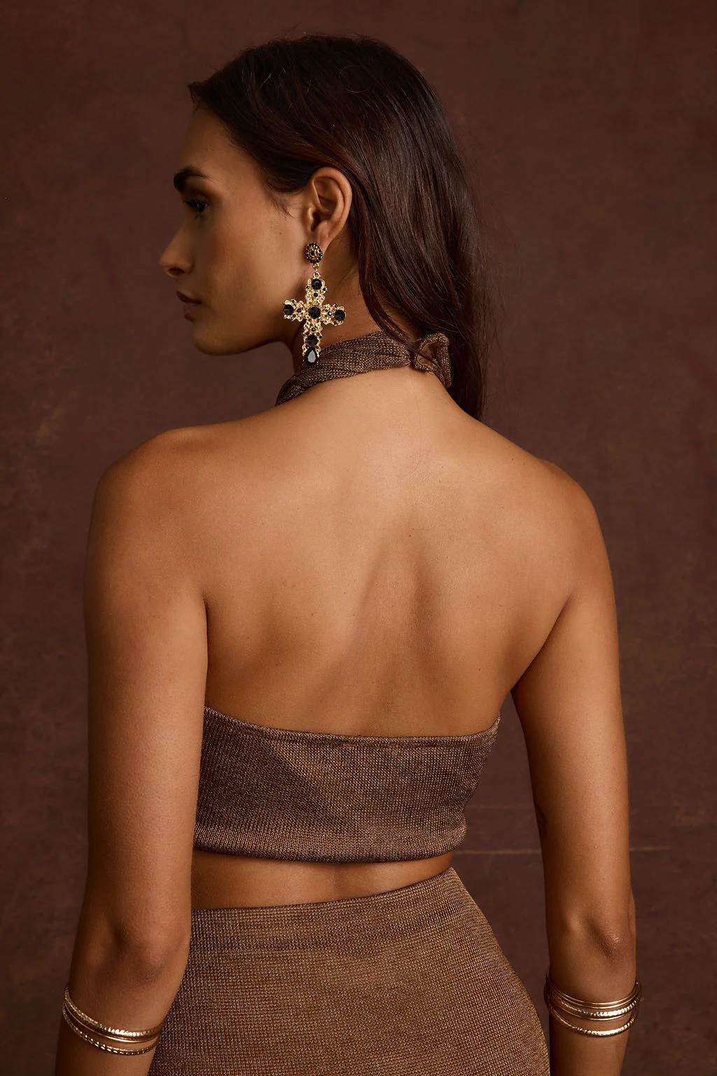 Paloma Bronze Halter Top - Image 5