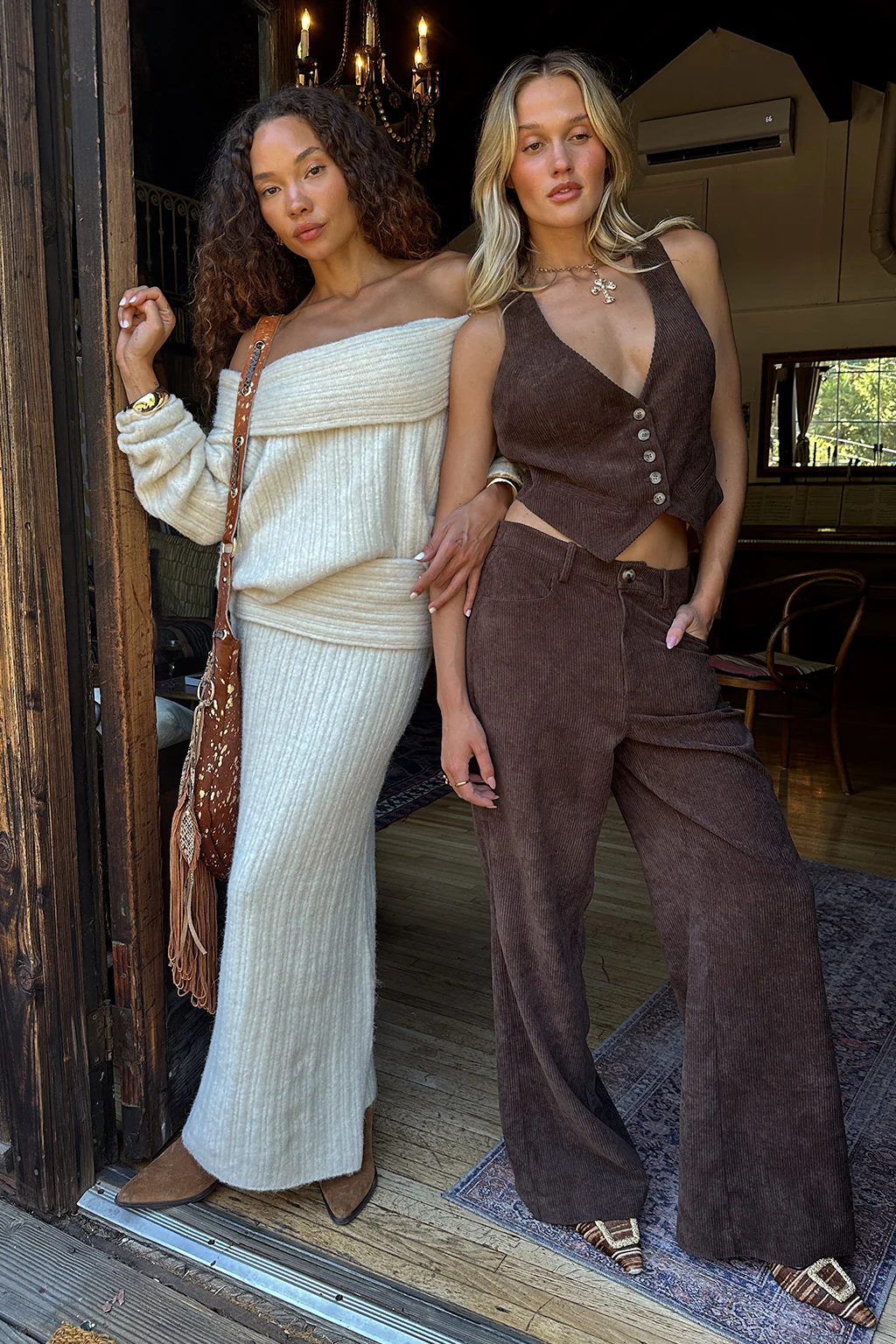 Pamela Beige Sweater Maxi Skirt - Image 8