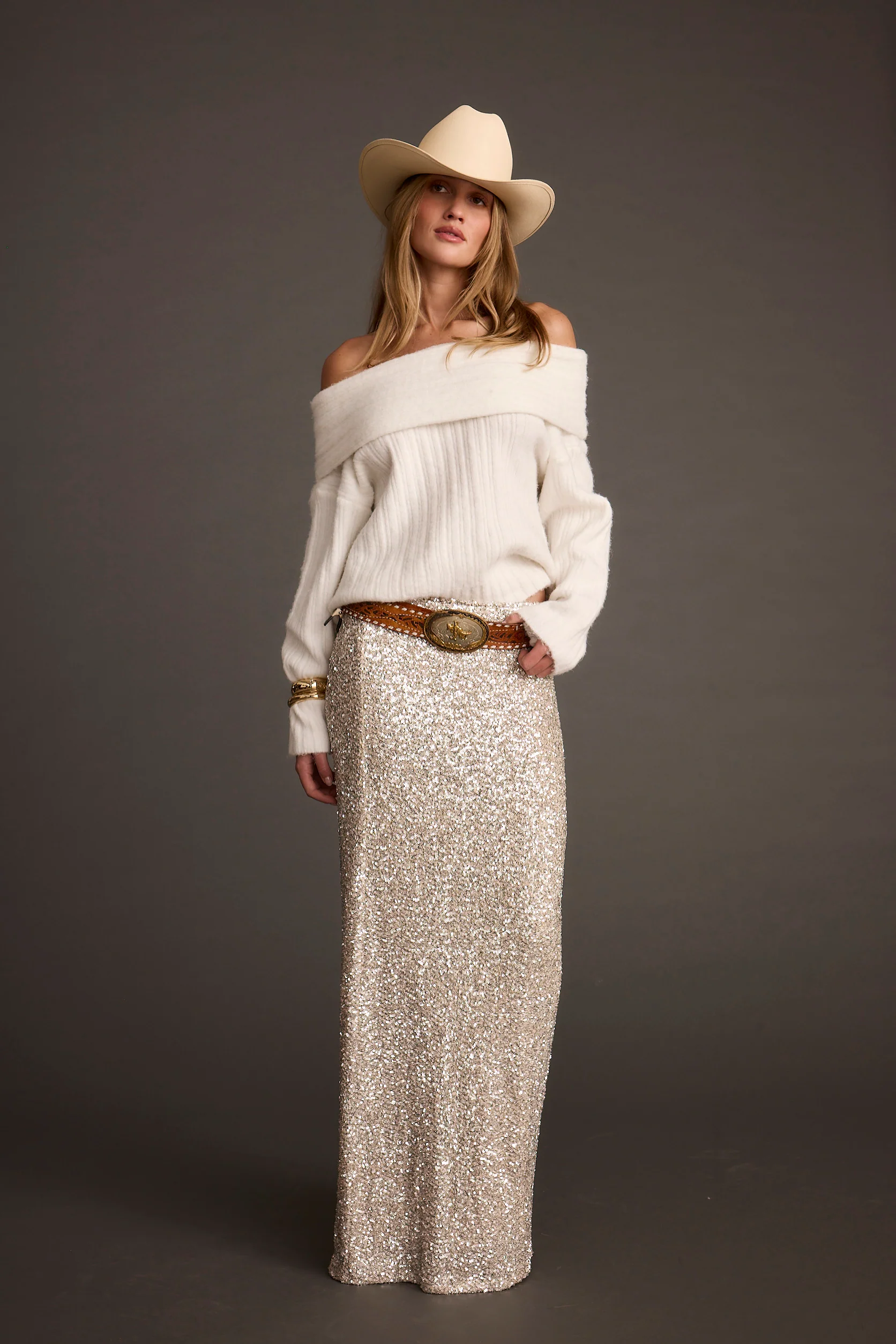 Pamela Ivory Off the Shoulder Sweater - Image 2