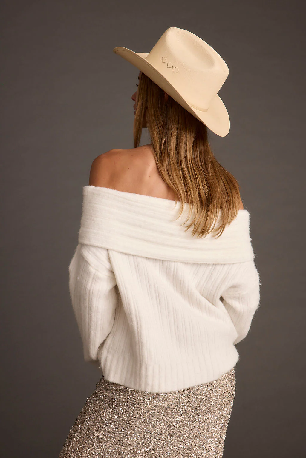 Pamela Ivory Off the Shoulder Sweater - Image 3