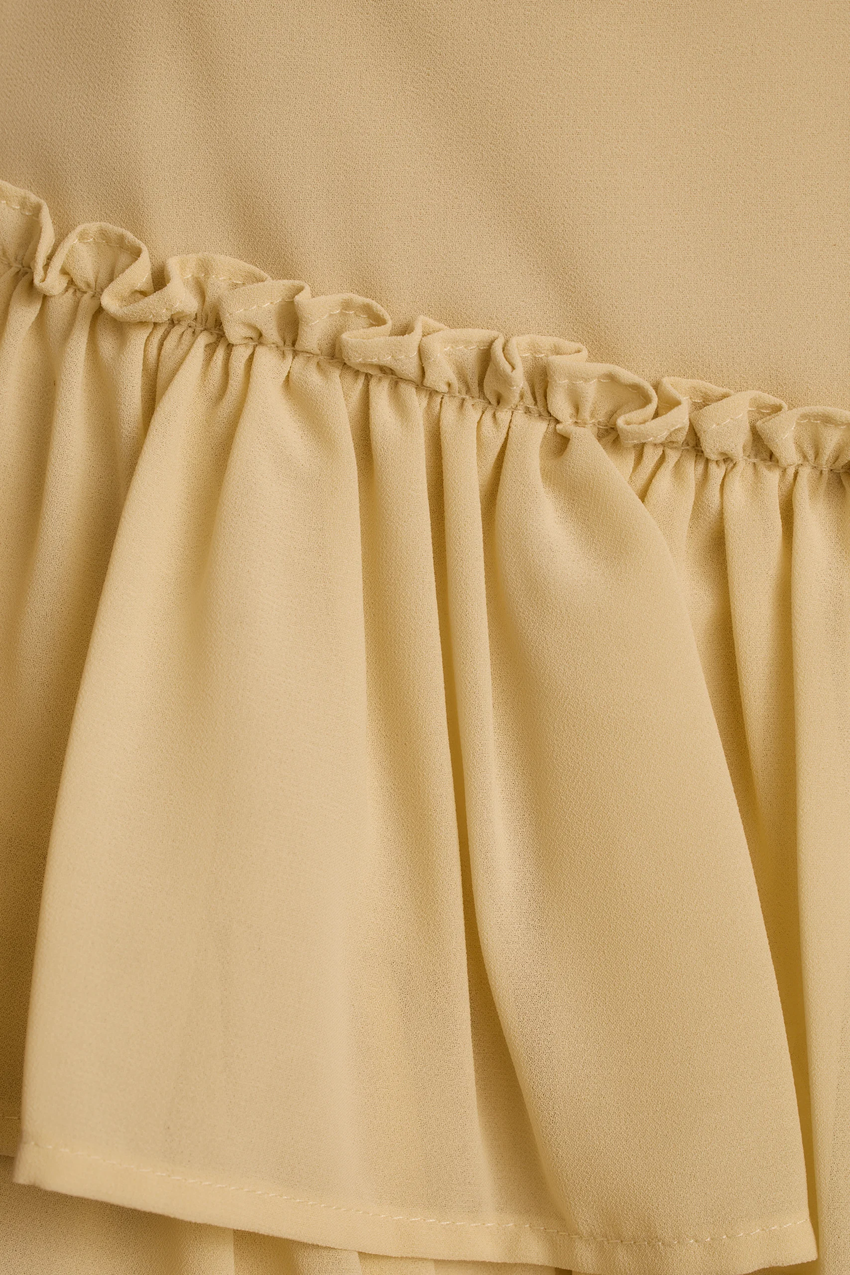 Panama Baby Yellow Chiffon Mini Skirt - Image 6