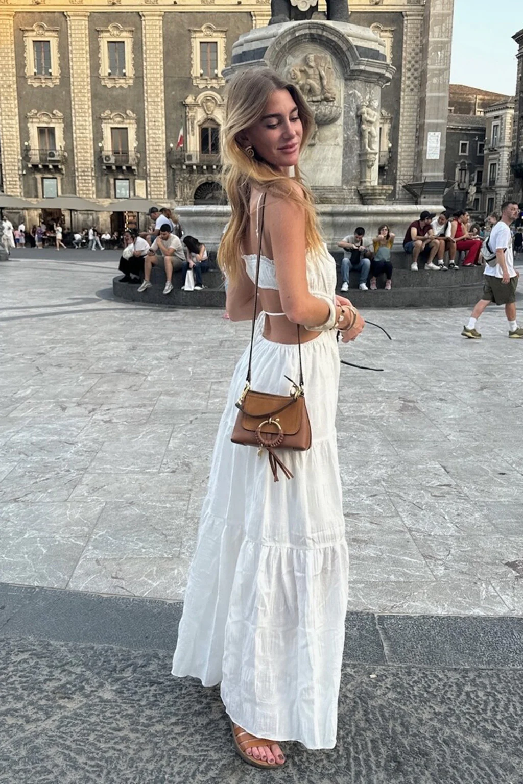 Paola White Boho Maxi Dress - Image 2