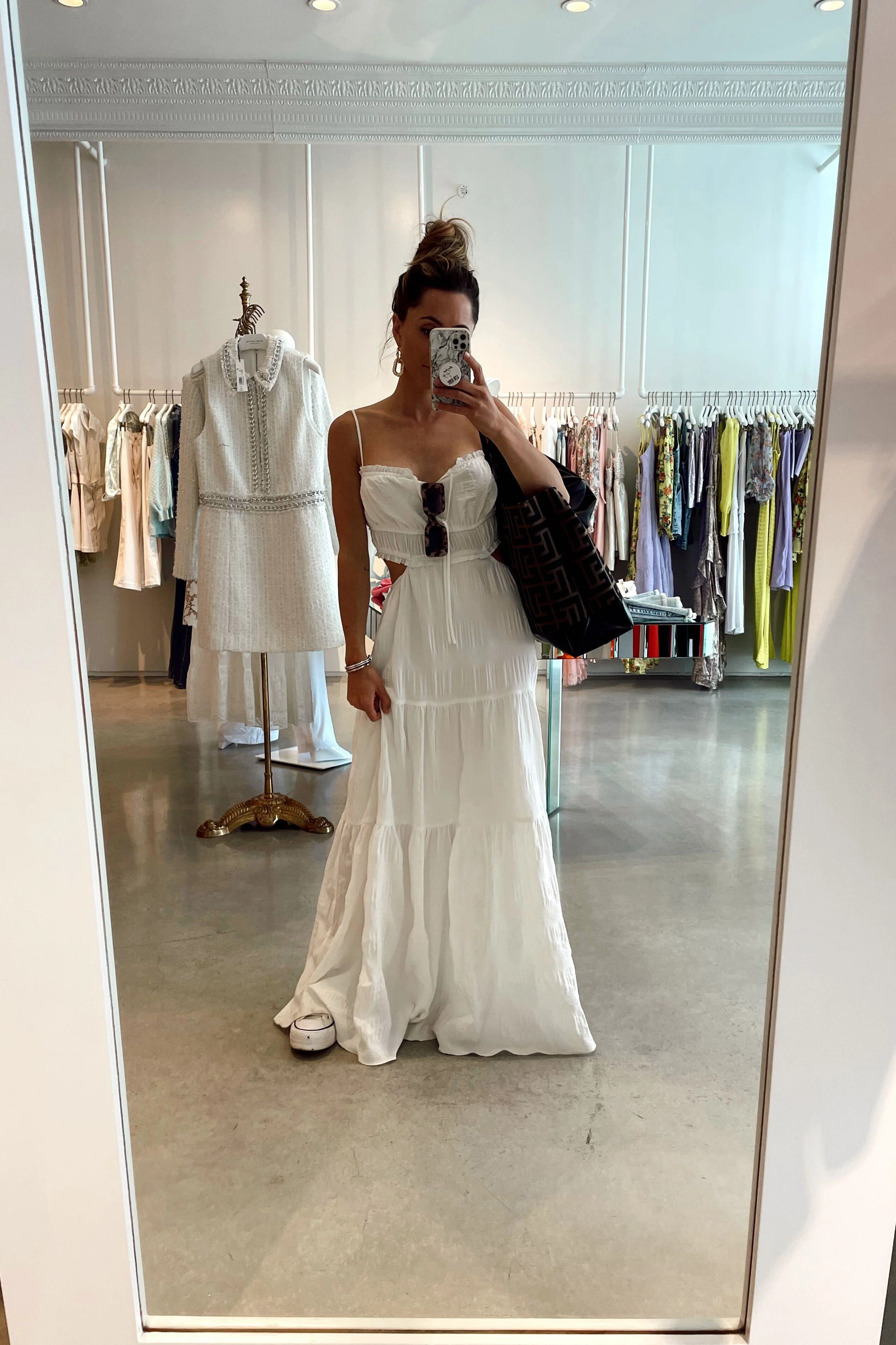 Paola White Boho Maxi Dress - Image 5