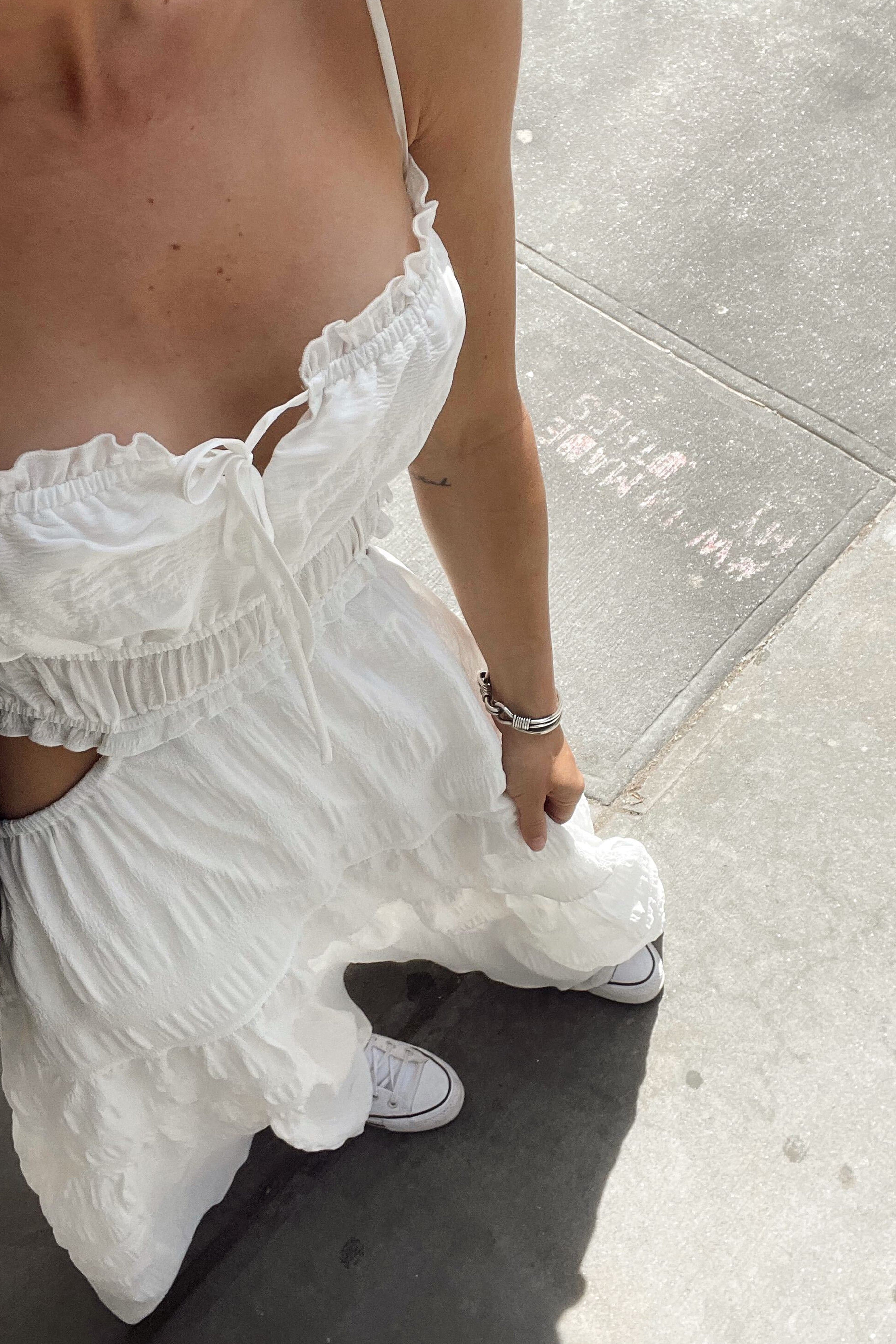 Paola White Boho Maxi Dress - Image 7