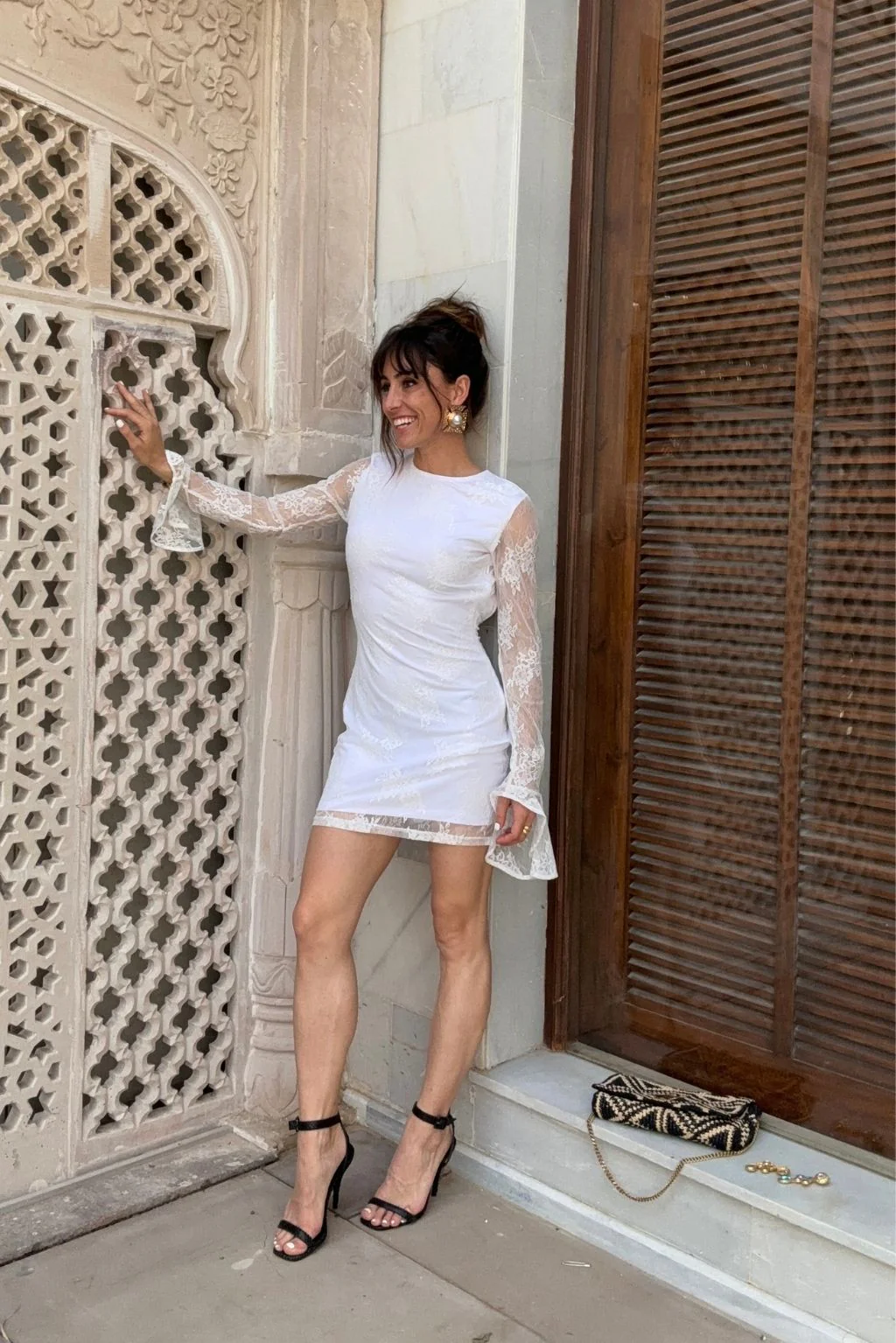 Primrose Long Sleeve Lace Mini Dress - Image 5