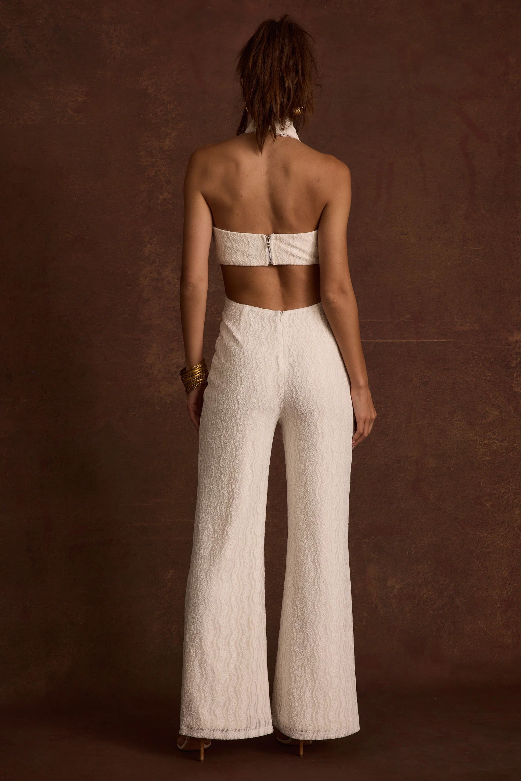 Princesa White Lace Jumpsuit - Image 6