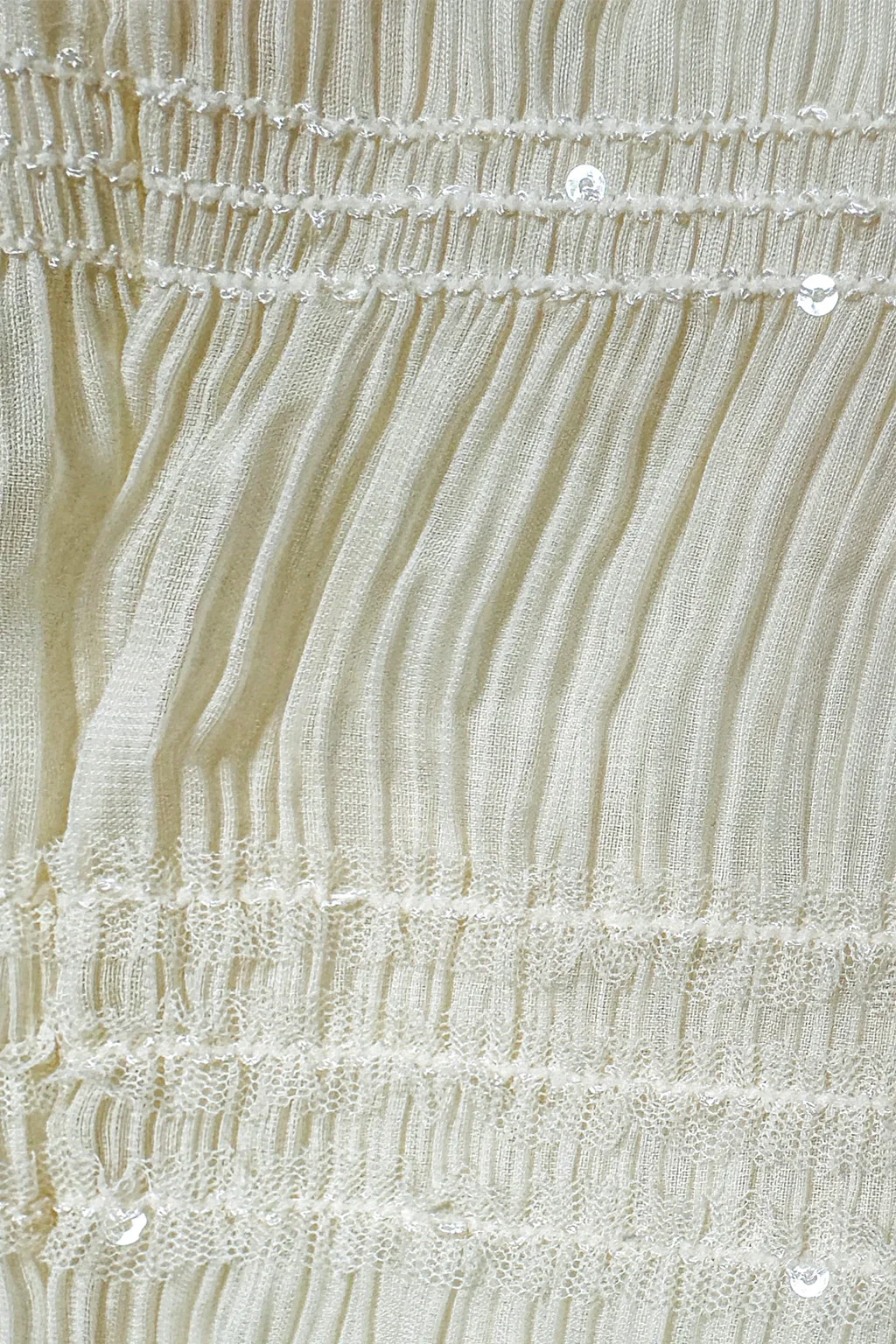 Quinn Ivory High Neck Shimmer Chiffon Maxi Dress - Image 4