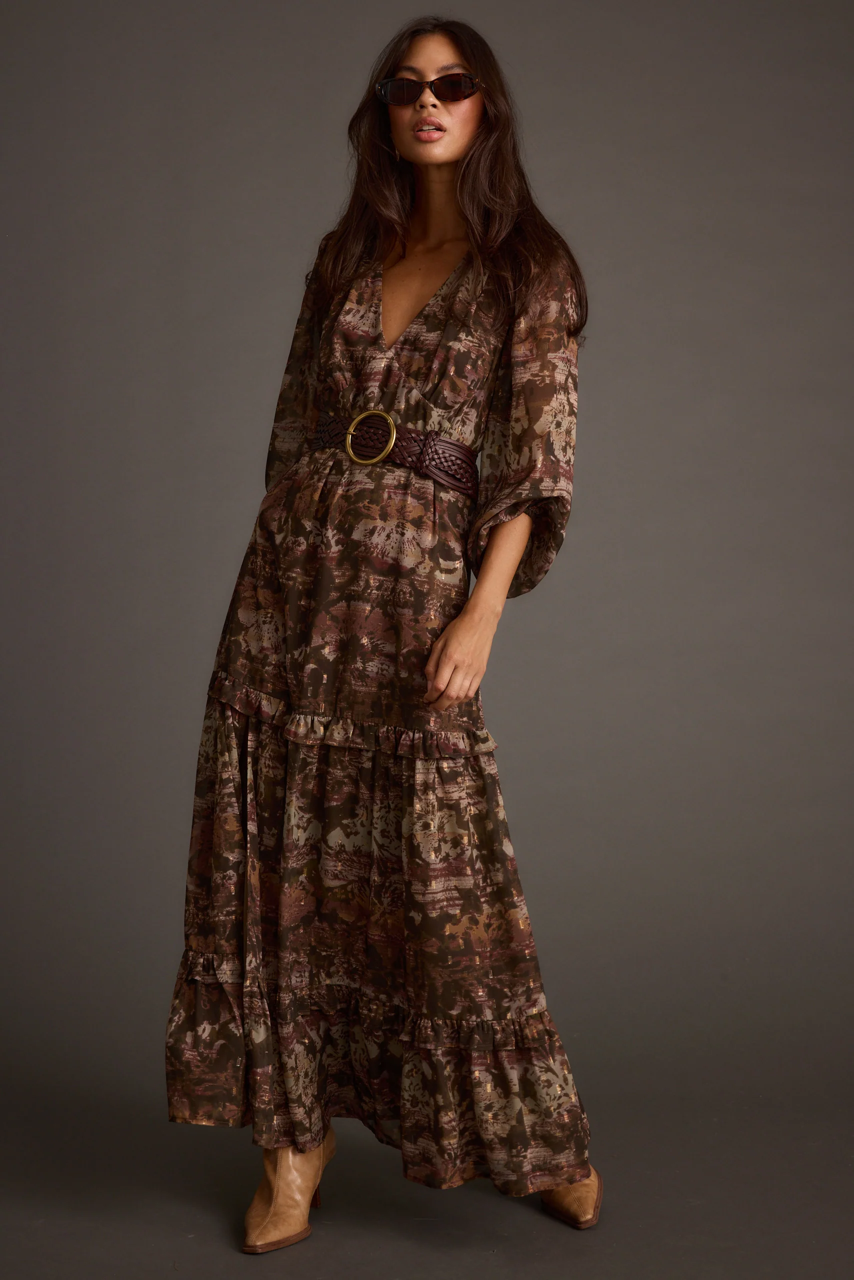 Raindance Floral Long Sleeved Maxi Dress - Image 8