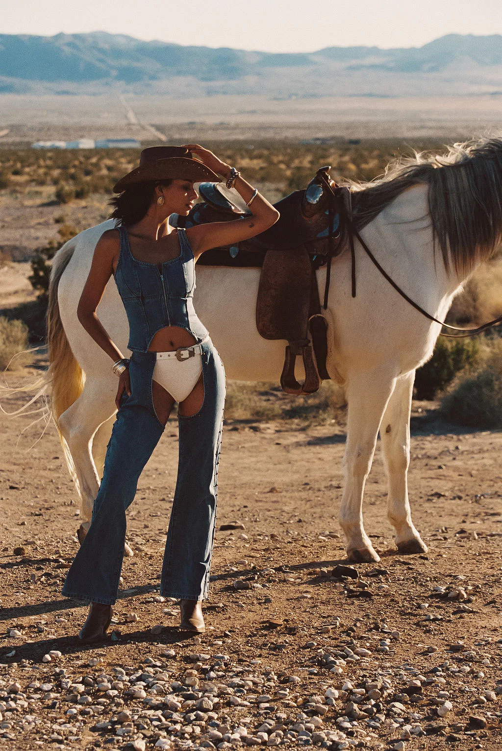 Revelry Studded Denim Chaps - Image 3