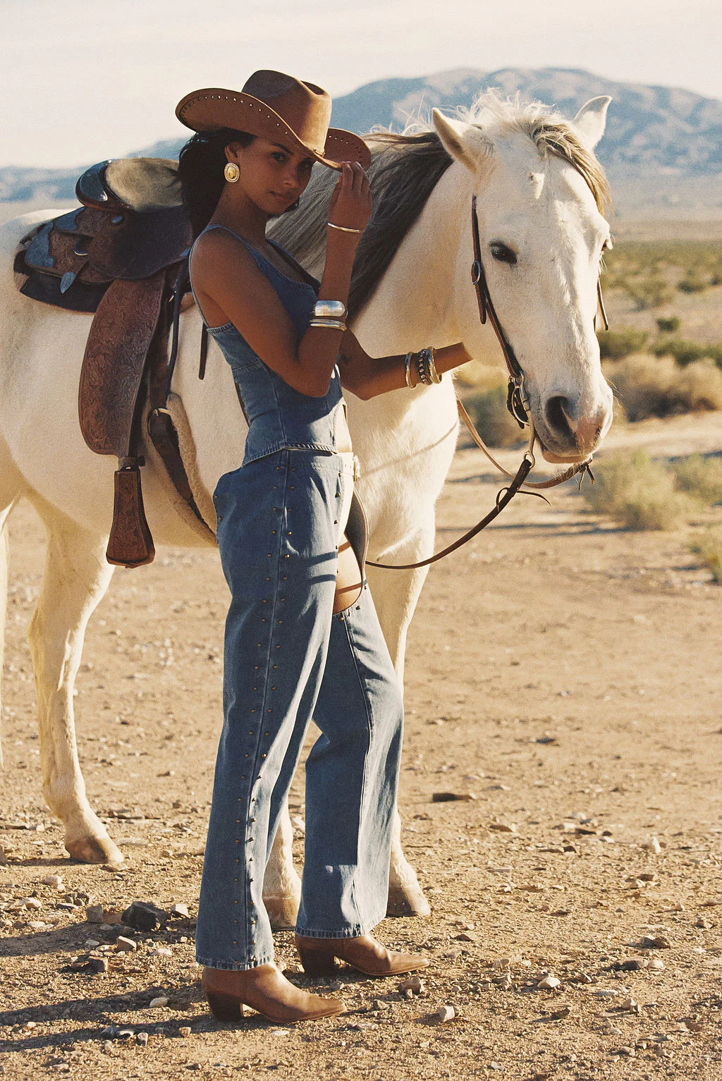 Revelry Studded Denim Chaps - Image 4