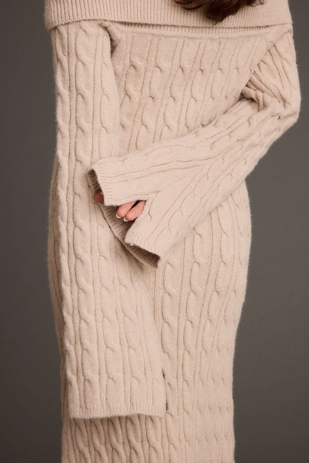 Rhiannon Dusty Rose Sweater Maxi Dress - Image 5