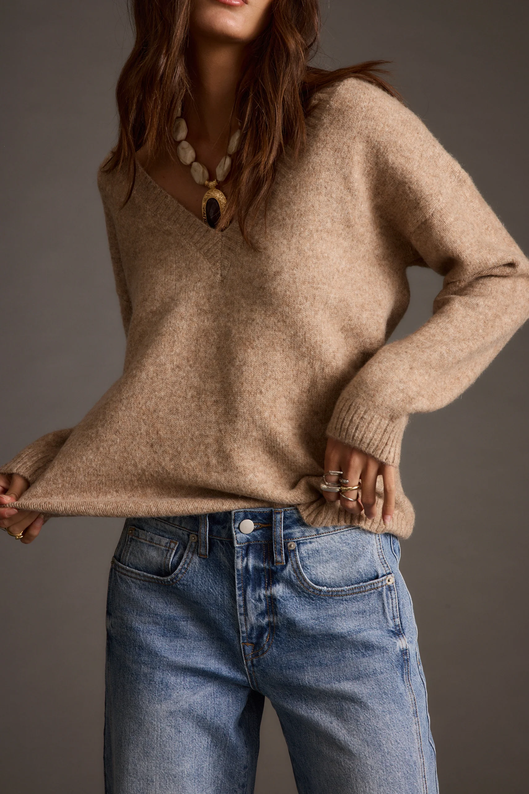 Robbyn Light Taupe Sweater - Image 3