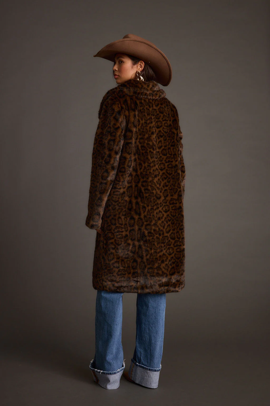 Rochelle Leopard Faux Fur Coat - Image 3