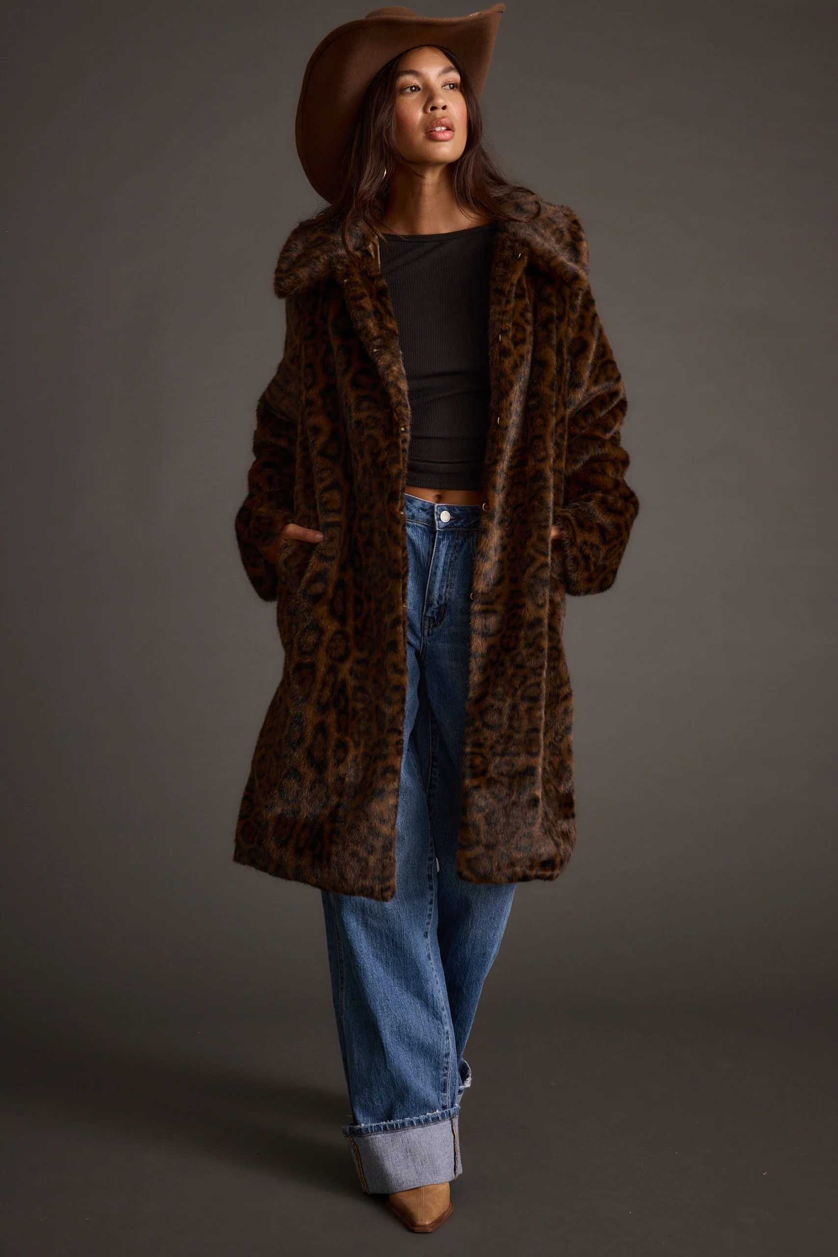 Rochelle Leopard Faux Fur Coat - Image 5