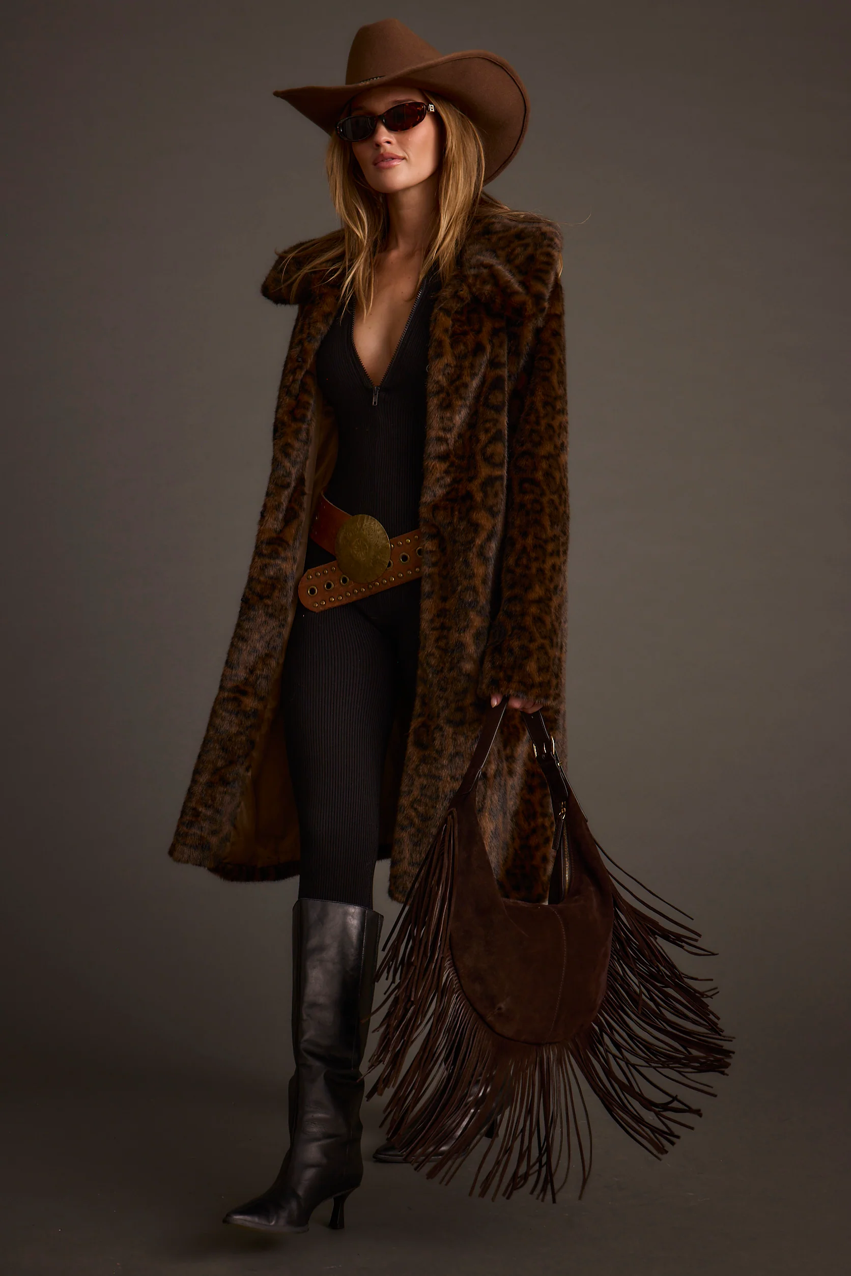 Rochelle Leopard Faux Fur Coat - Image 9