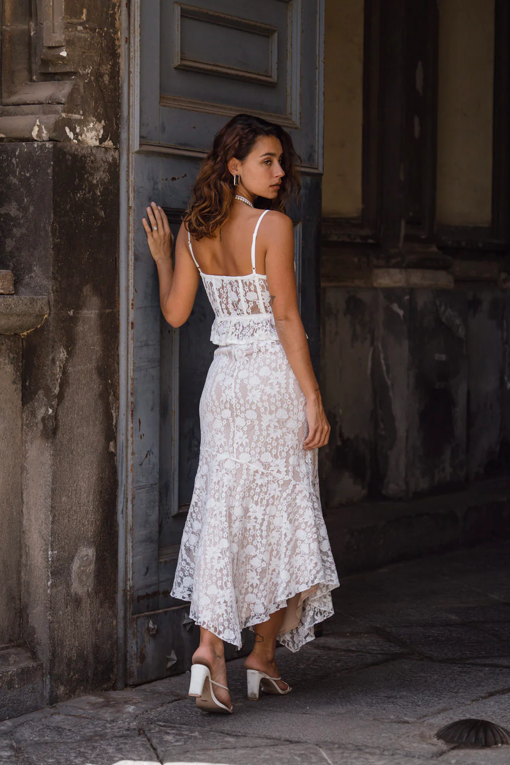 Rosemary White Lace Bustier Top - Image 5