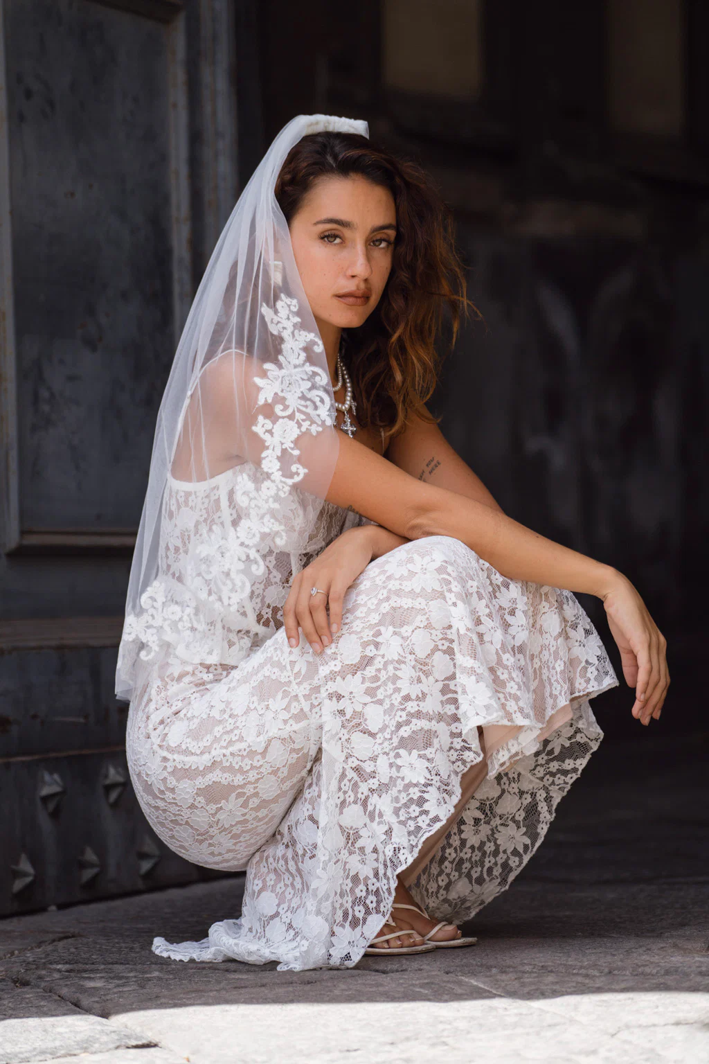 Rosemary White Lace Maxi Skirt - Image 4