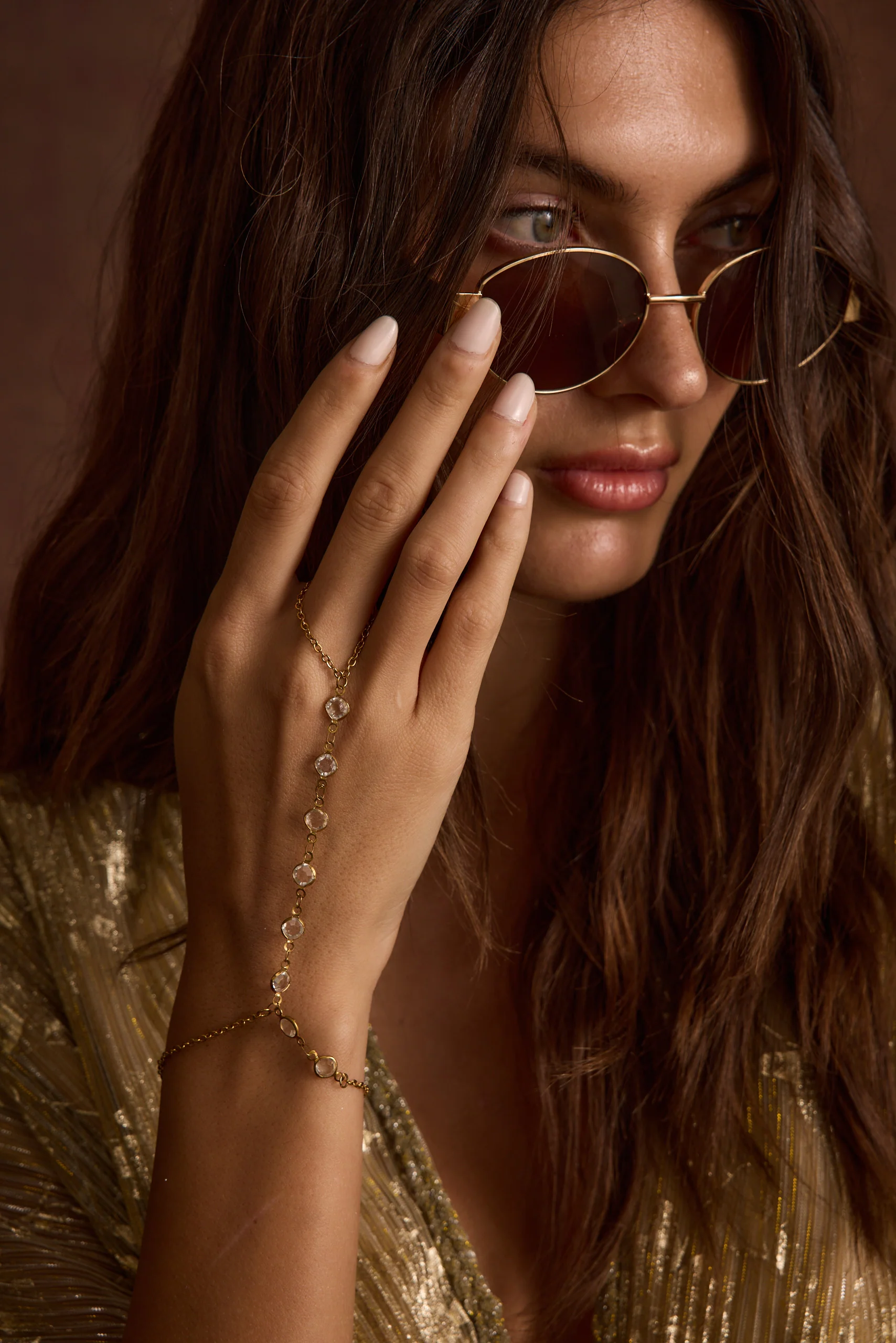Rumi Gold Hand Chain - Image 3