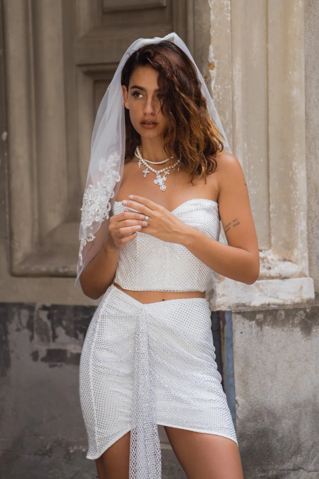 Sabrina Rhinestone Mesh Mini Skirt - Image 5