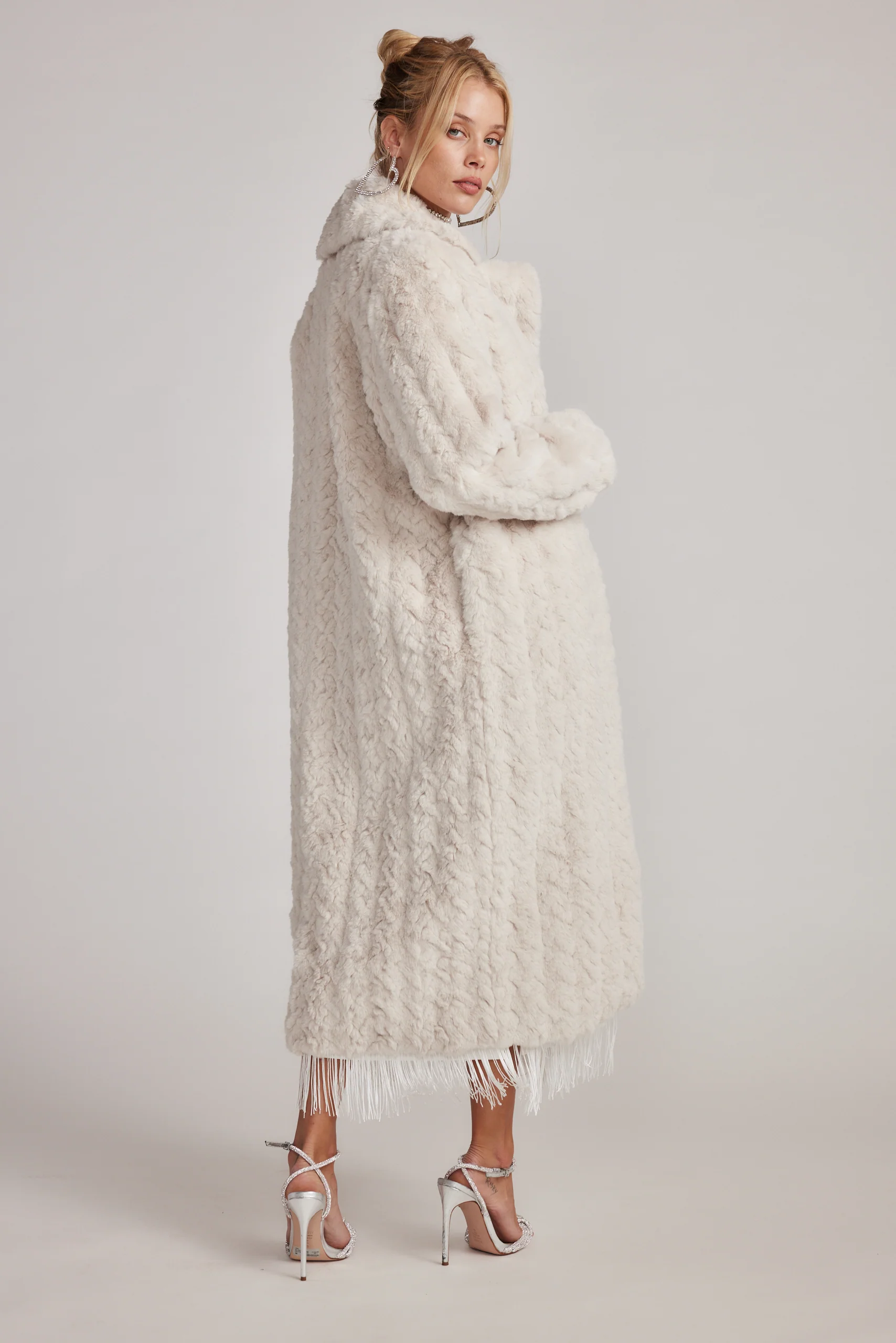 Sasha Cream Floor Length Coat - Image 10