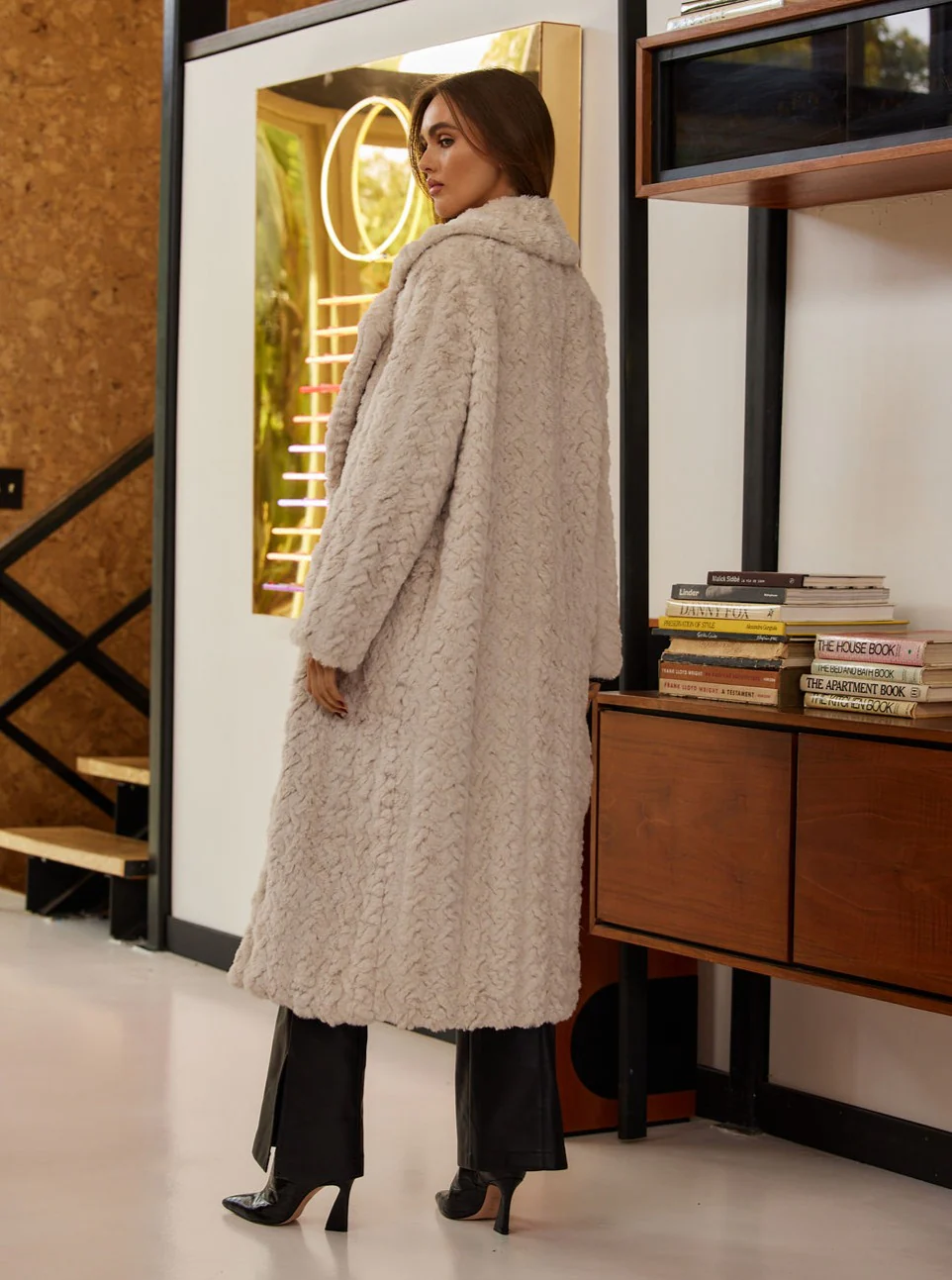 Sasha Cream Floor Length Coat - Image 12