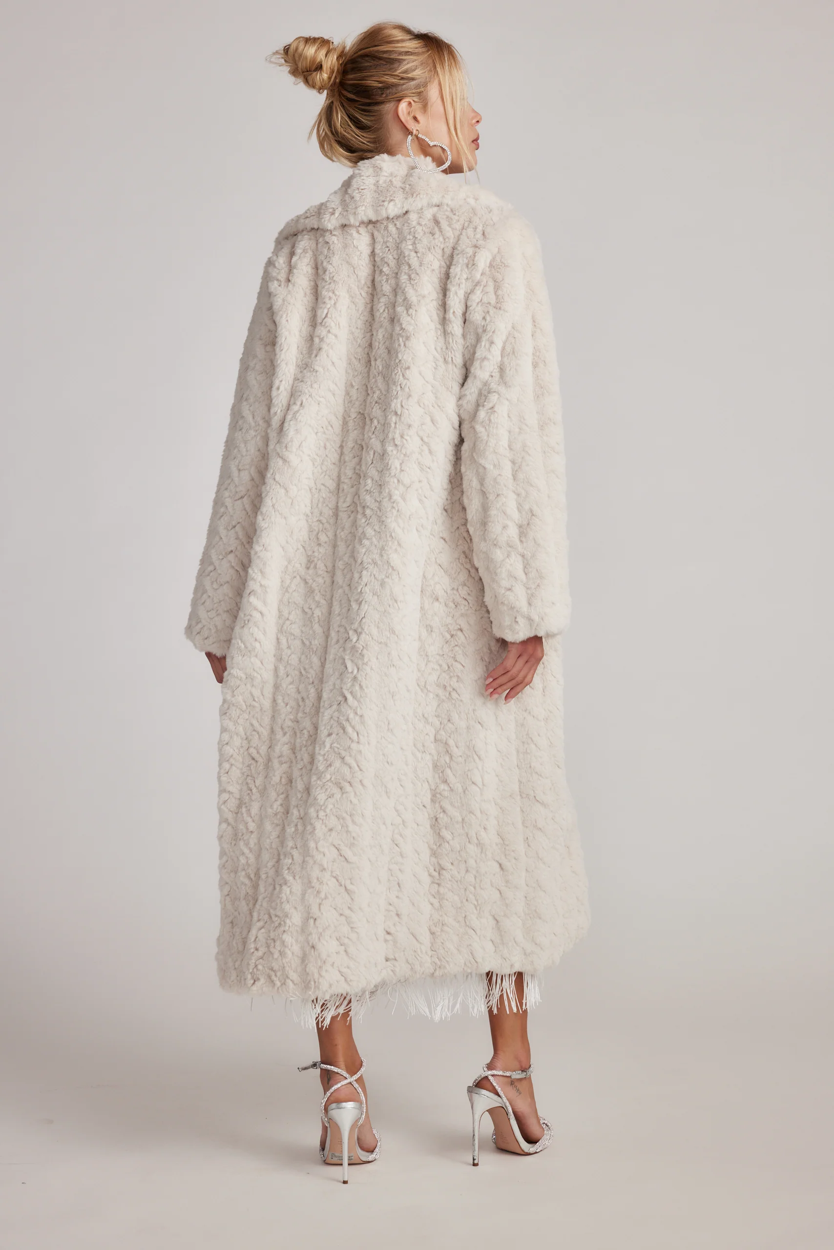 Sasha Cream Floor Length Coat - Image 2