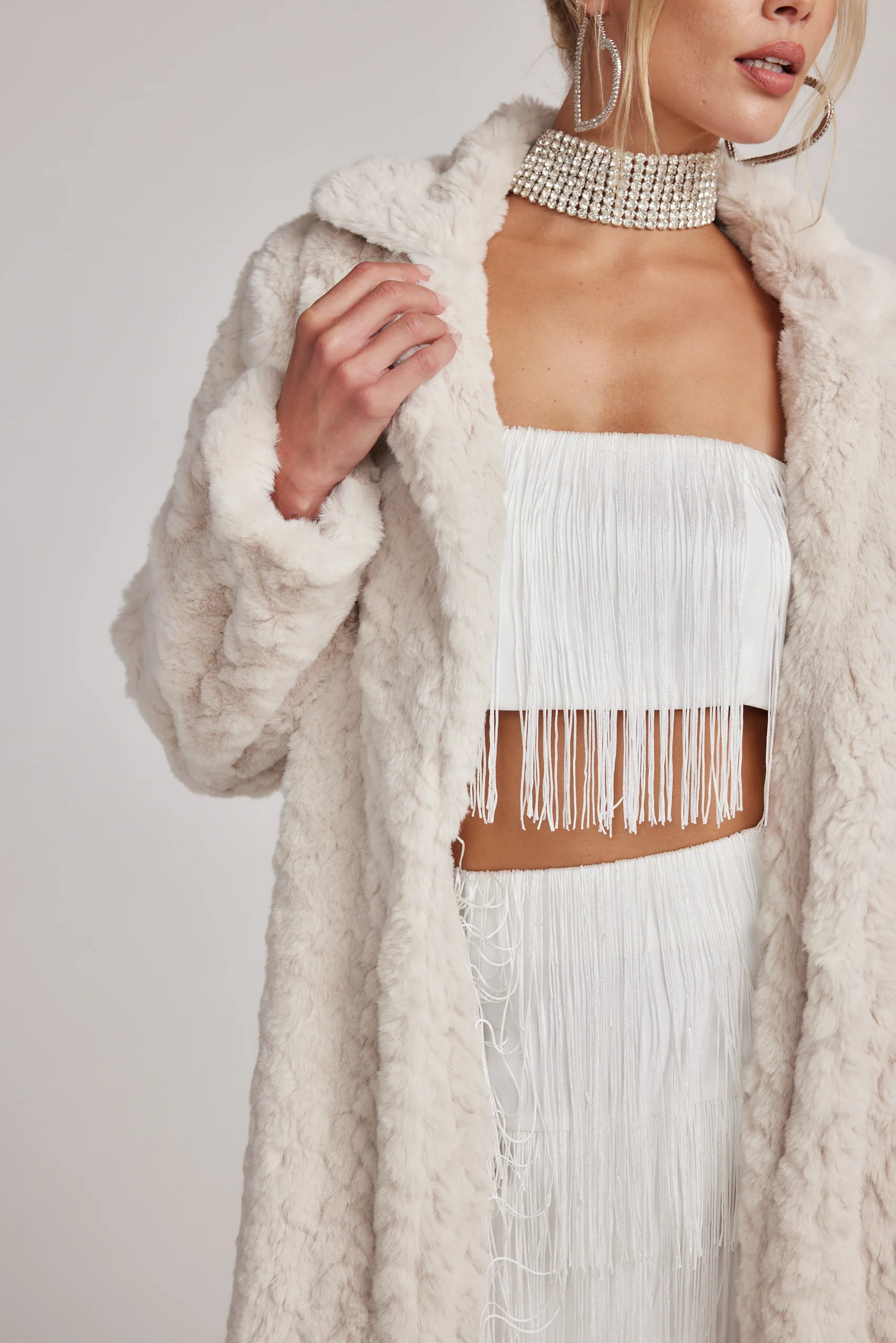 Sasha Cream Floor Length Coat - Image 6