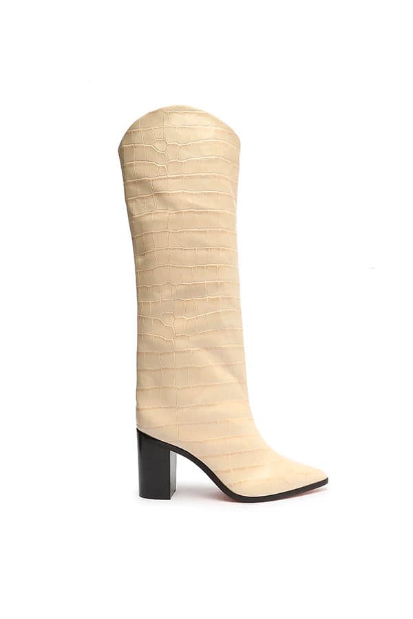 SCHUTZ Analeah Egg Shell Croc Boot - Image 5