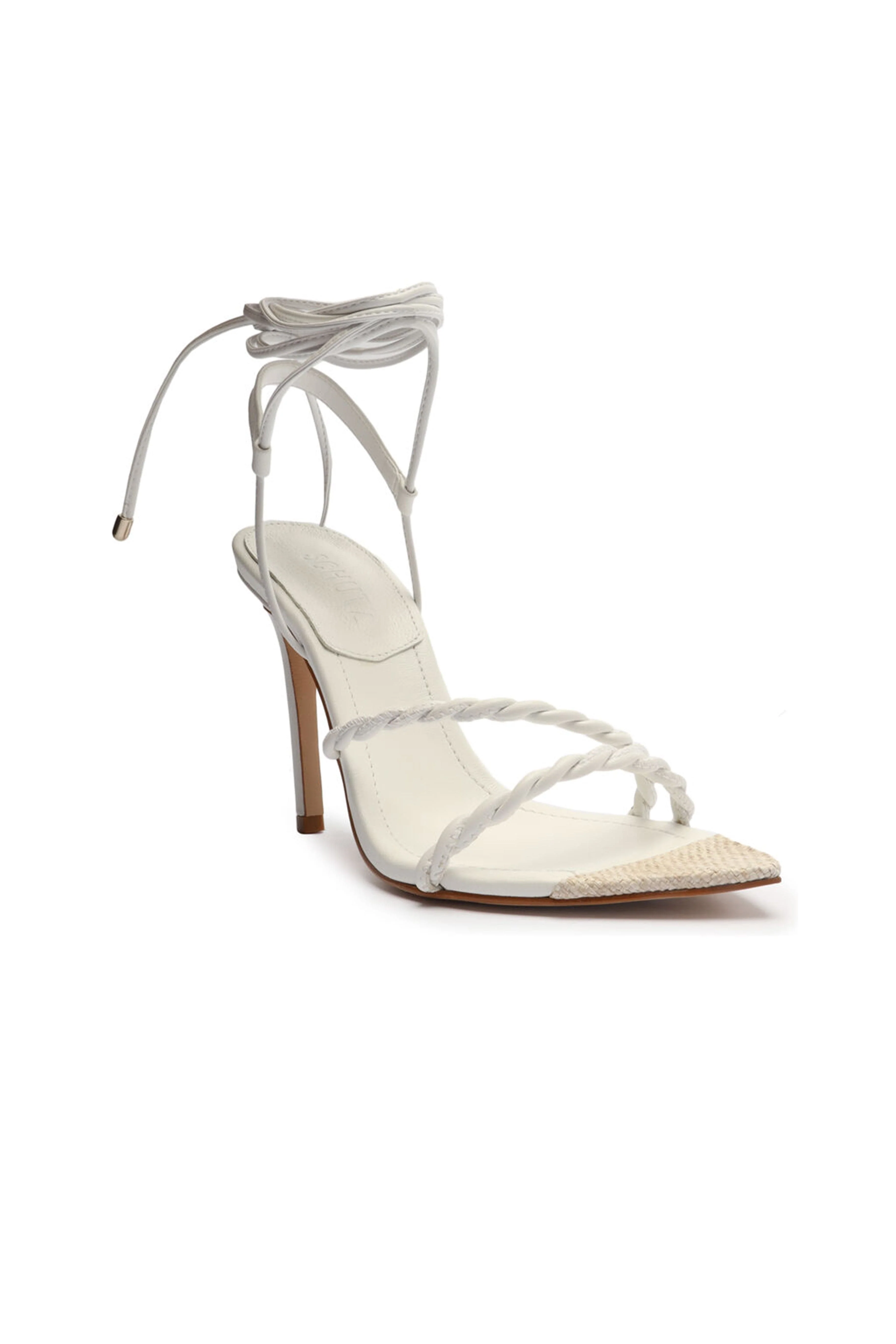 SCHUTZ Jhessy White Lace-Up Heel - Image 3