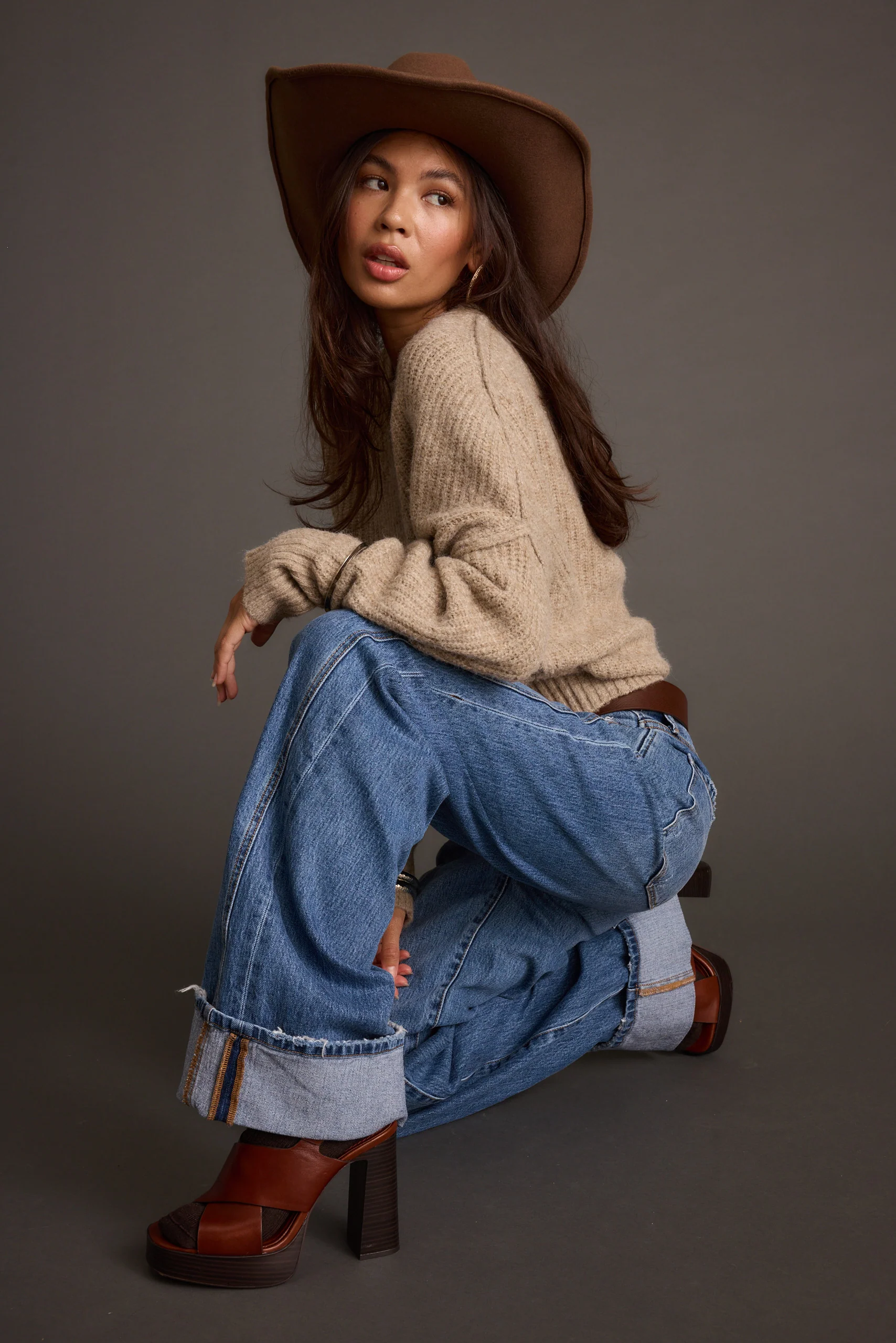 Shae Taupe Pullover Sweater - Image 4