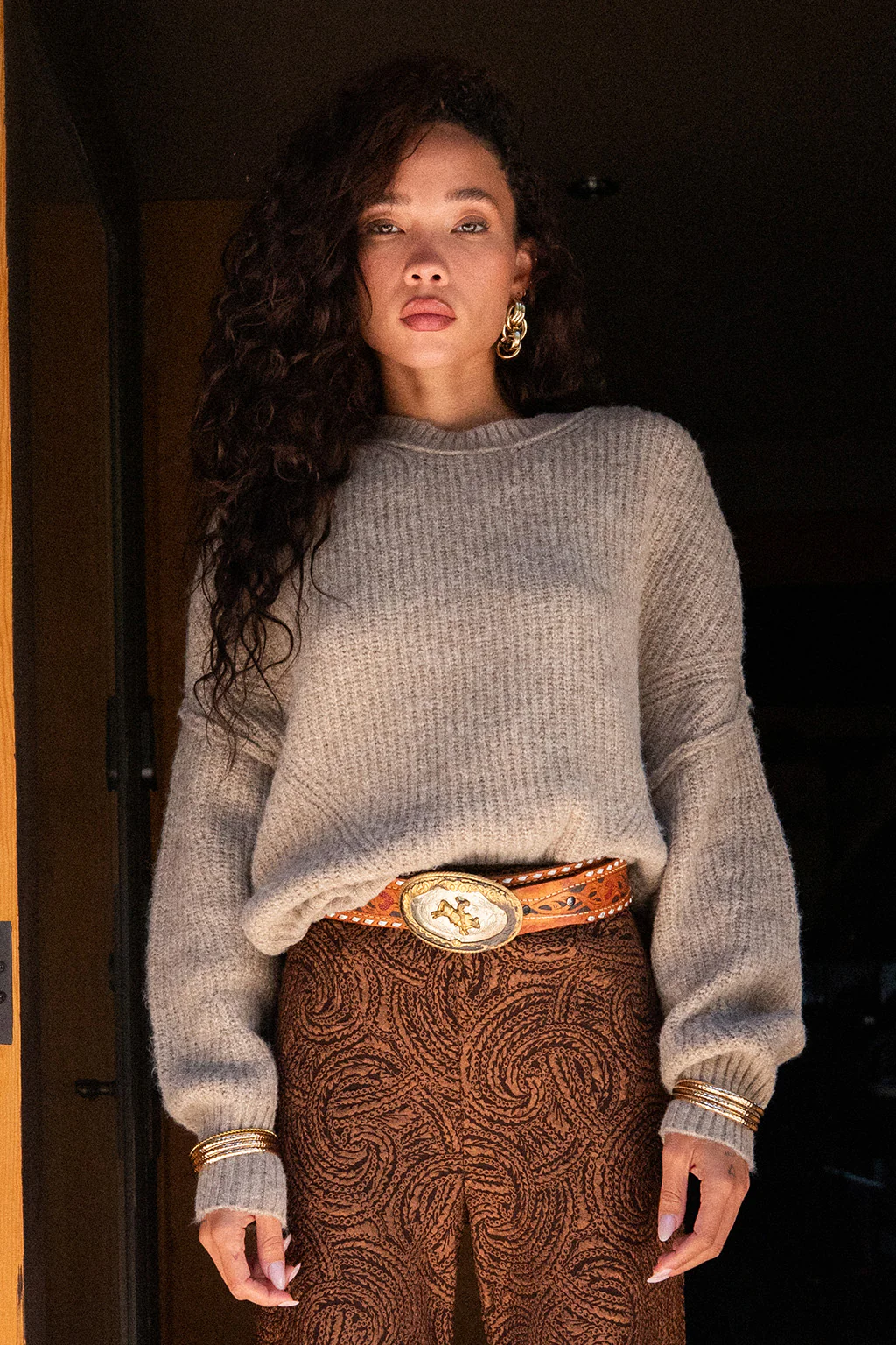 Shae Taupe Pullover Sweater - Image 7