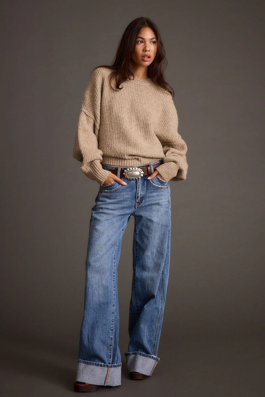 Shae Taupe Pullover Sweater - Image 9