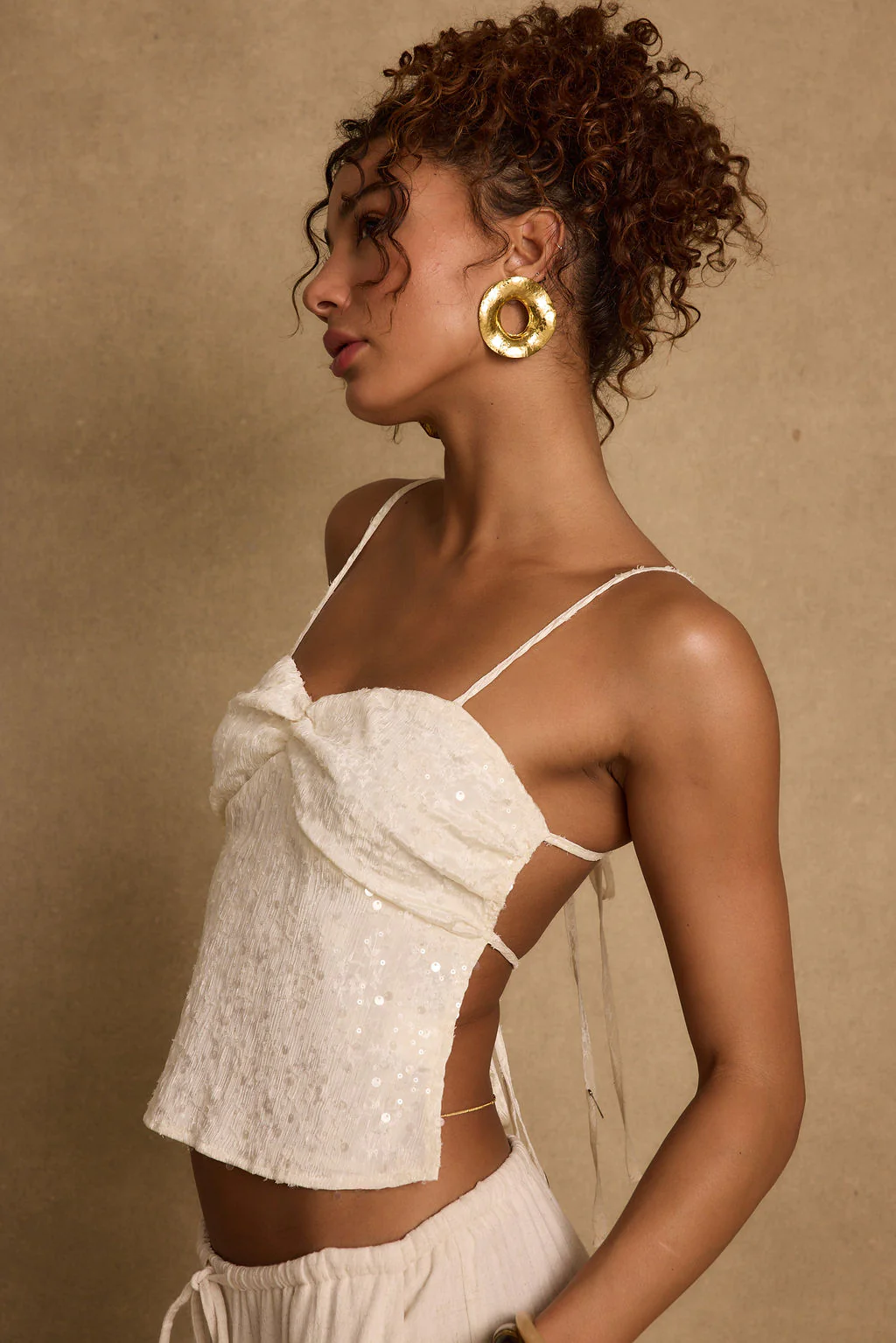 Silvia Ivory Sequin Top - Image 6