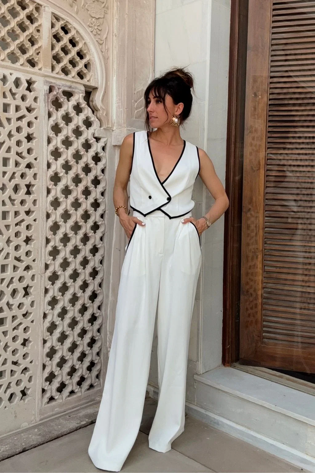Skylar White Trousers - Image 9