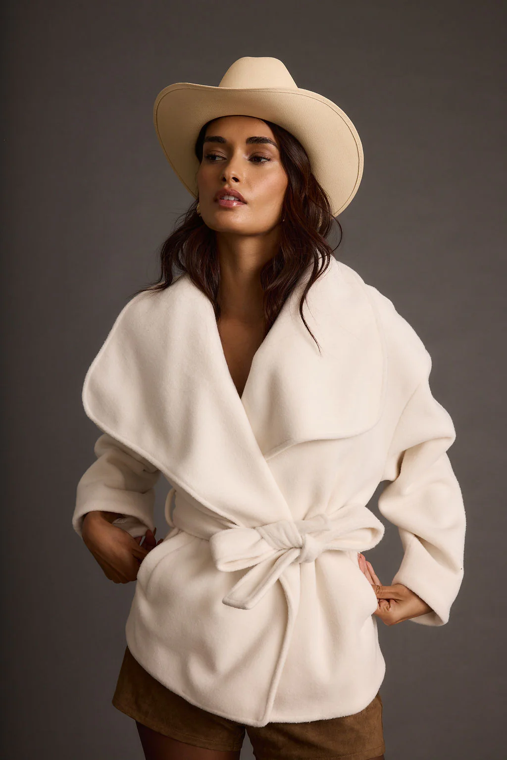 Snowcrest White Belted Coat - Image 11
