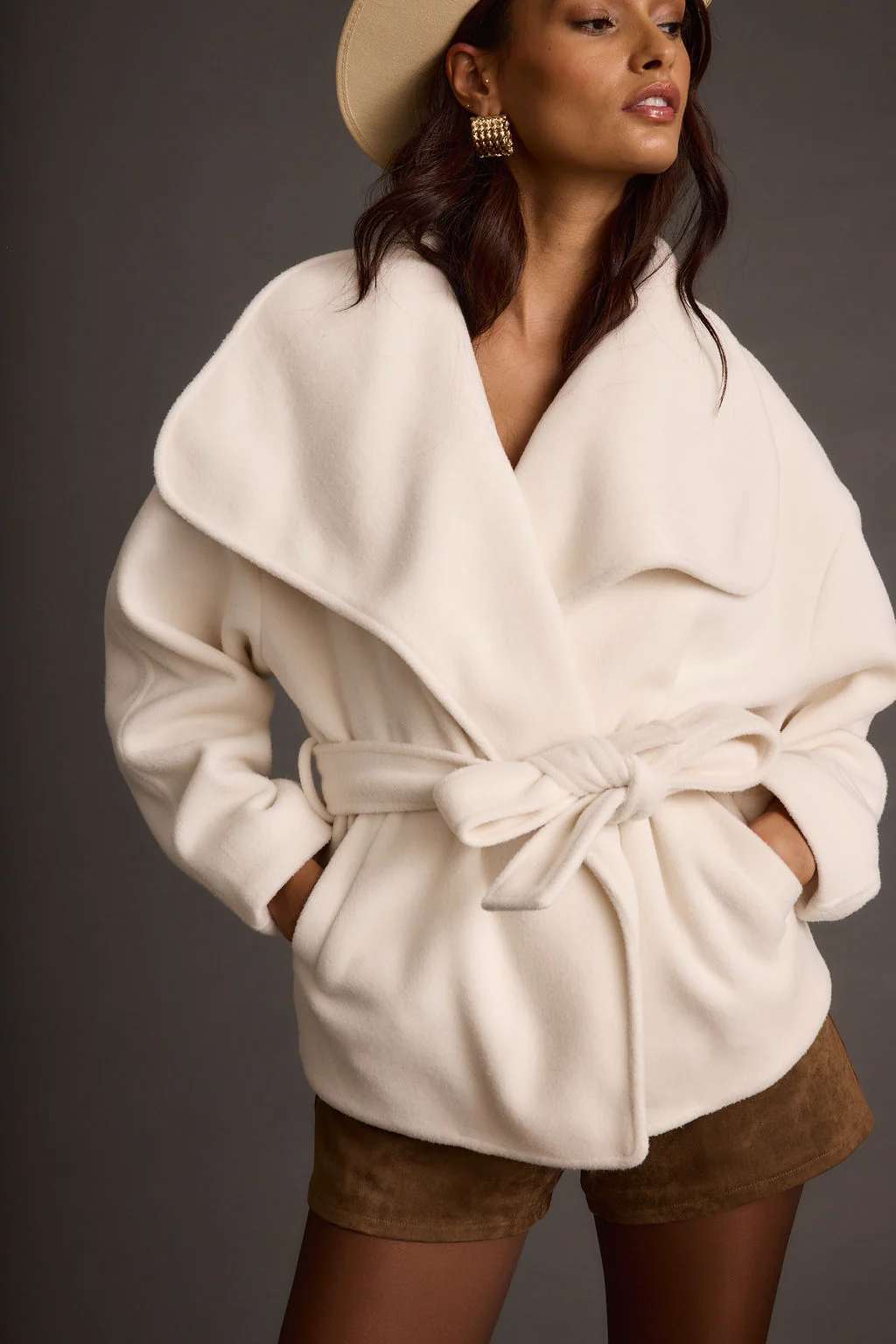 Snowcrest White Belted Coat - Image 9