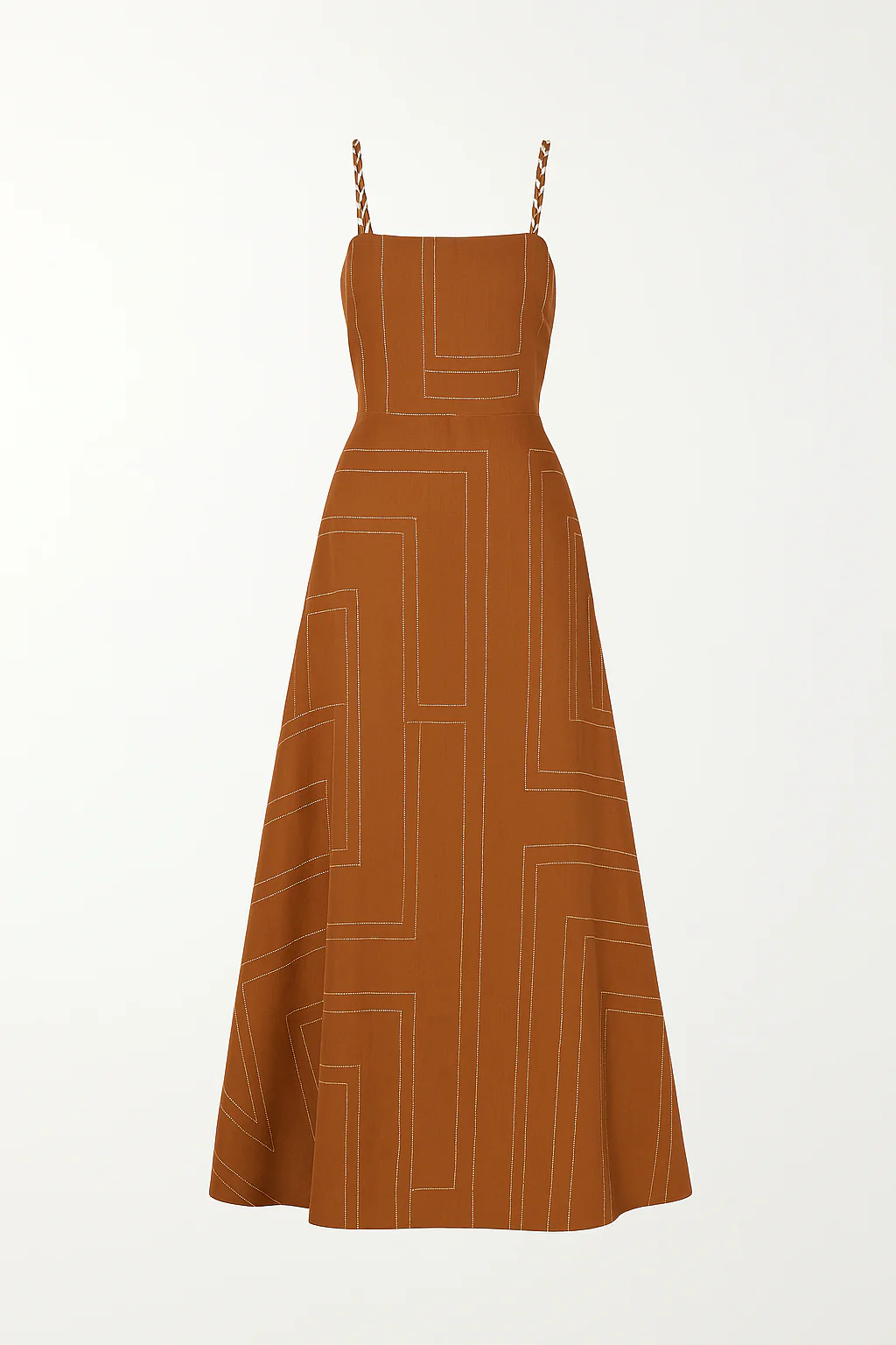 Sol Terracotta Abstract Maxi Dress - Image 8