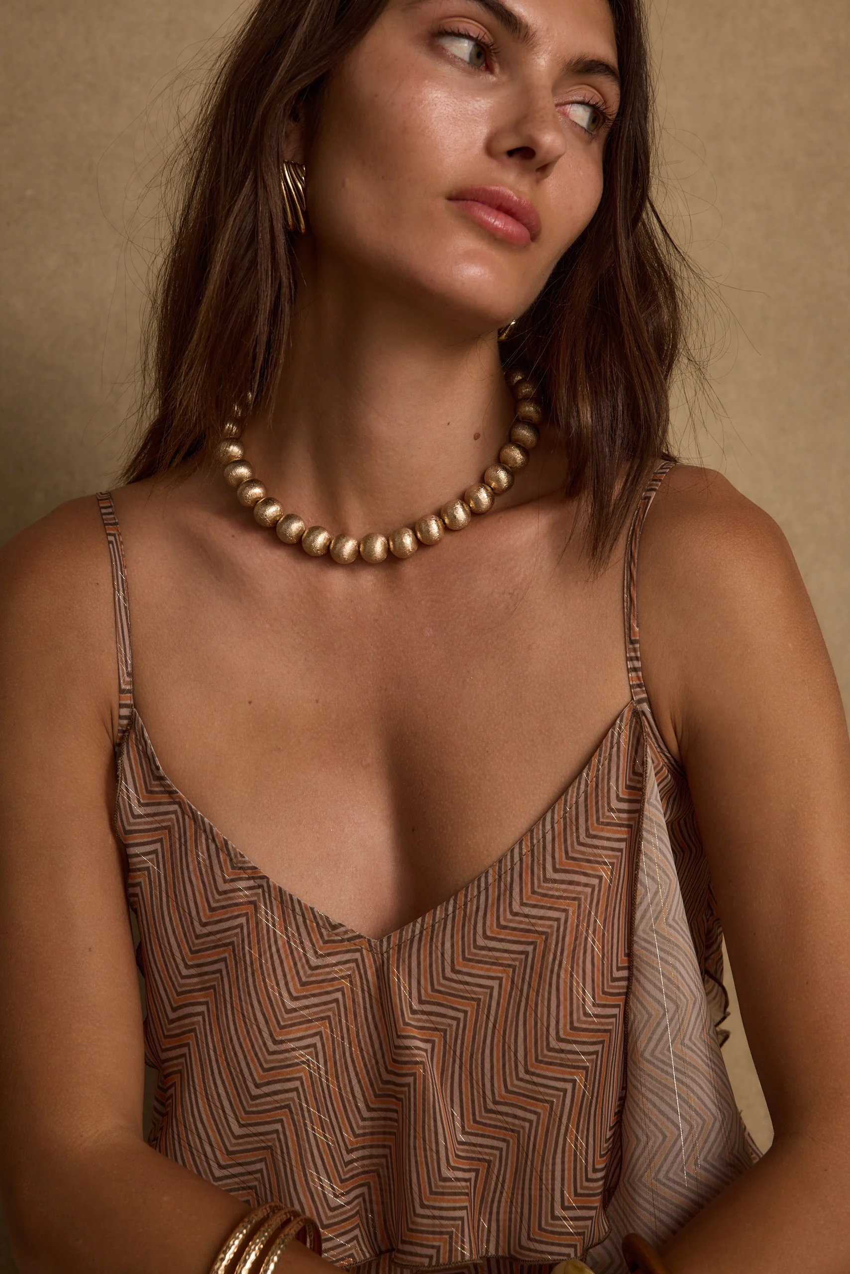 Solstice Gold Beaded Necklace - Image 5