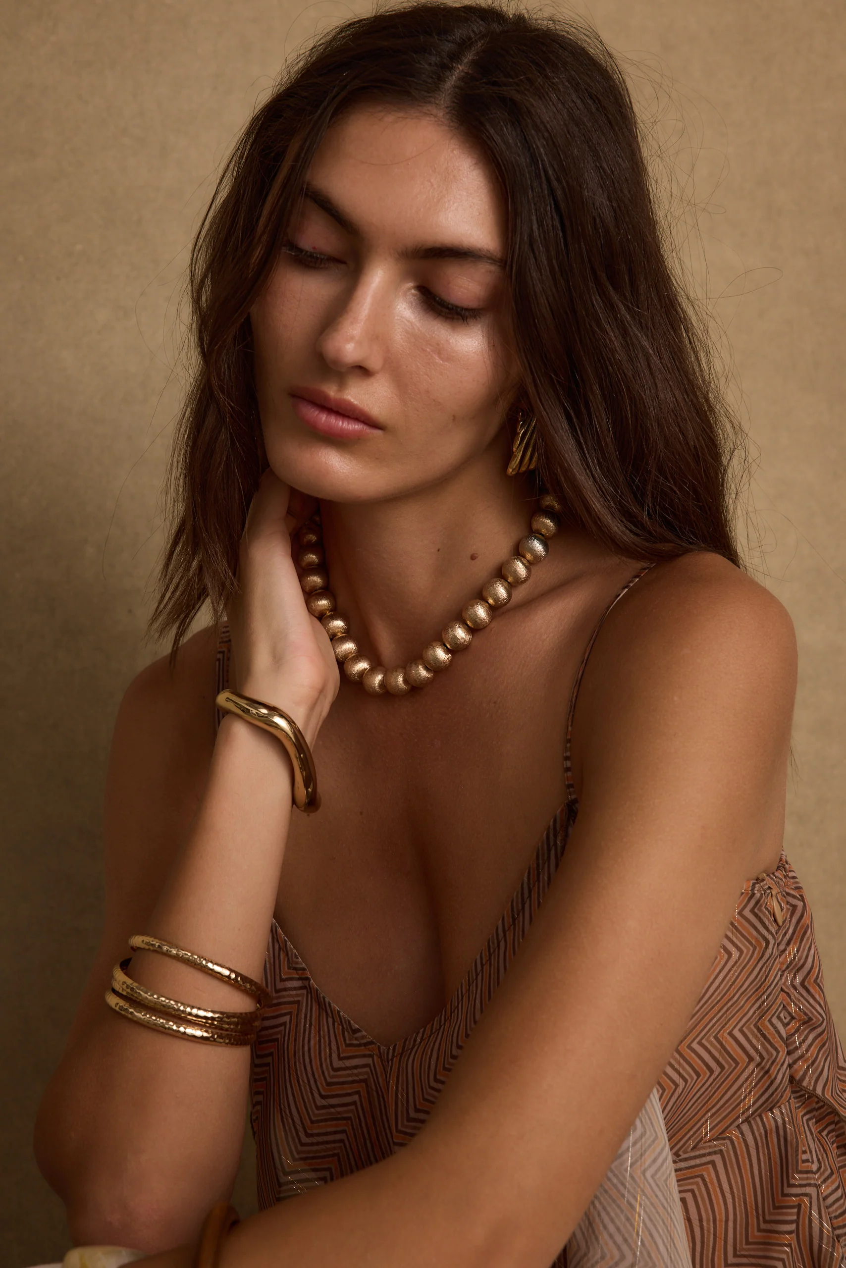 Solstice Gold Beaded Necklace - Image 7