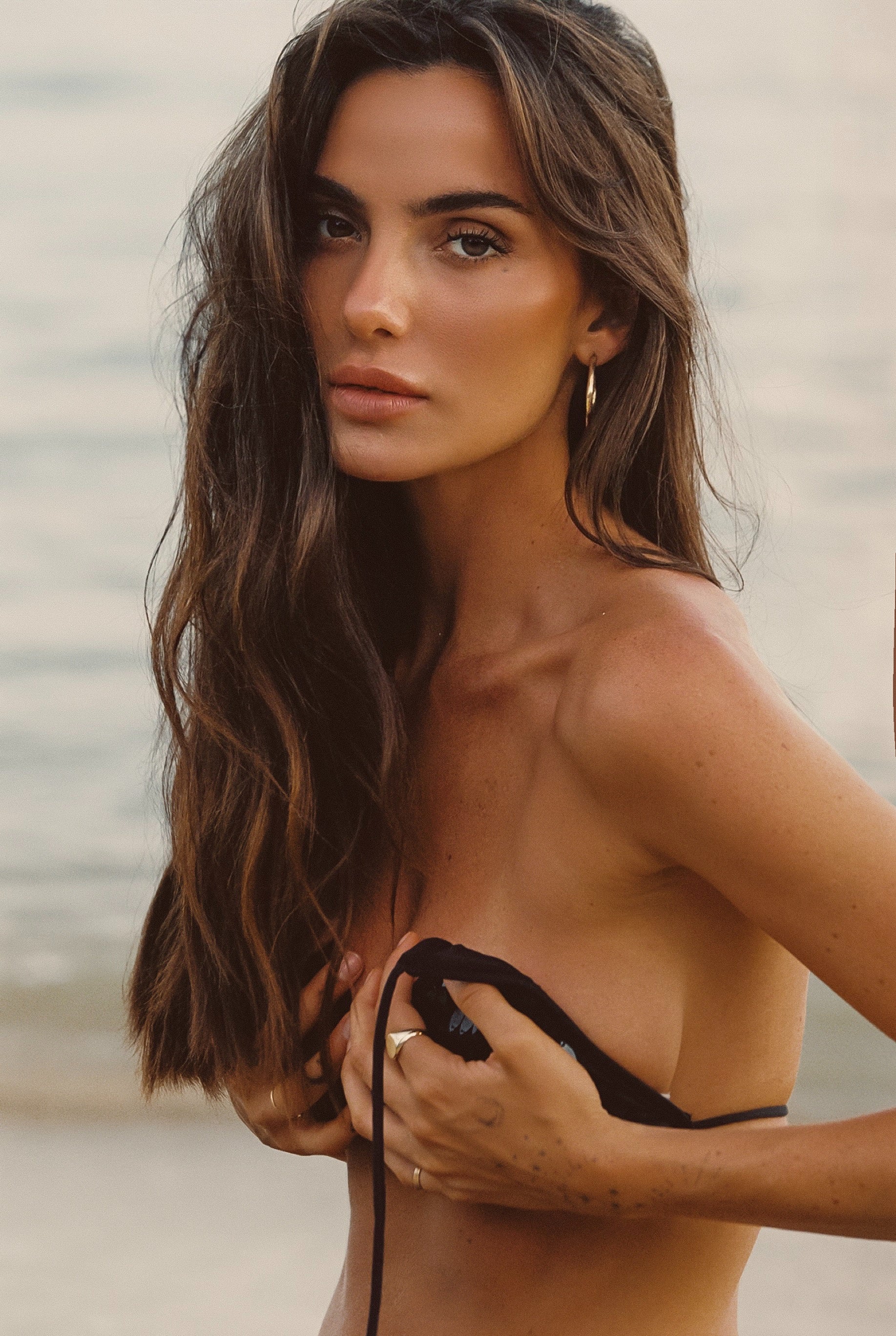 Sombra Black Sequin Bikini Top - Image 3