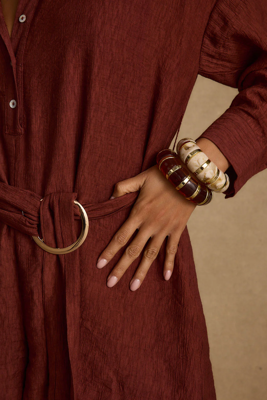Soreya Resin and Gold Bangles - Image 5