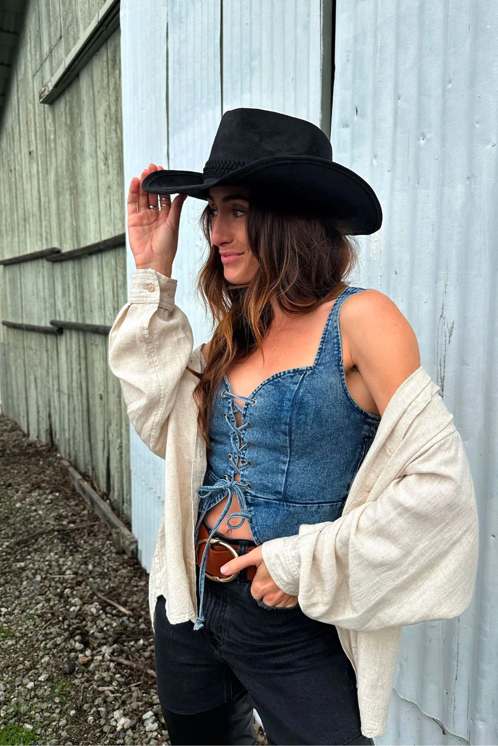 Spears Denim Bustier - Image 2