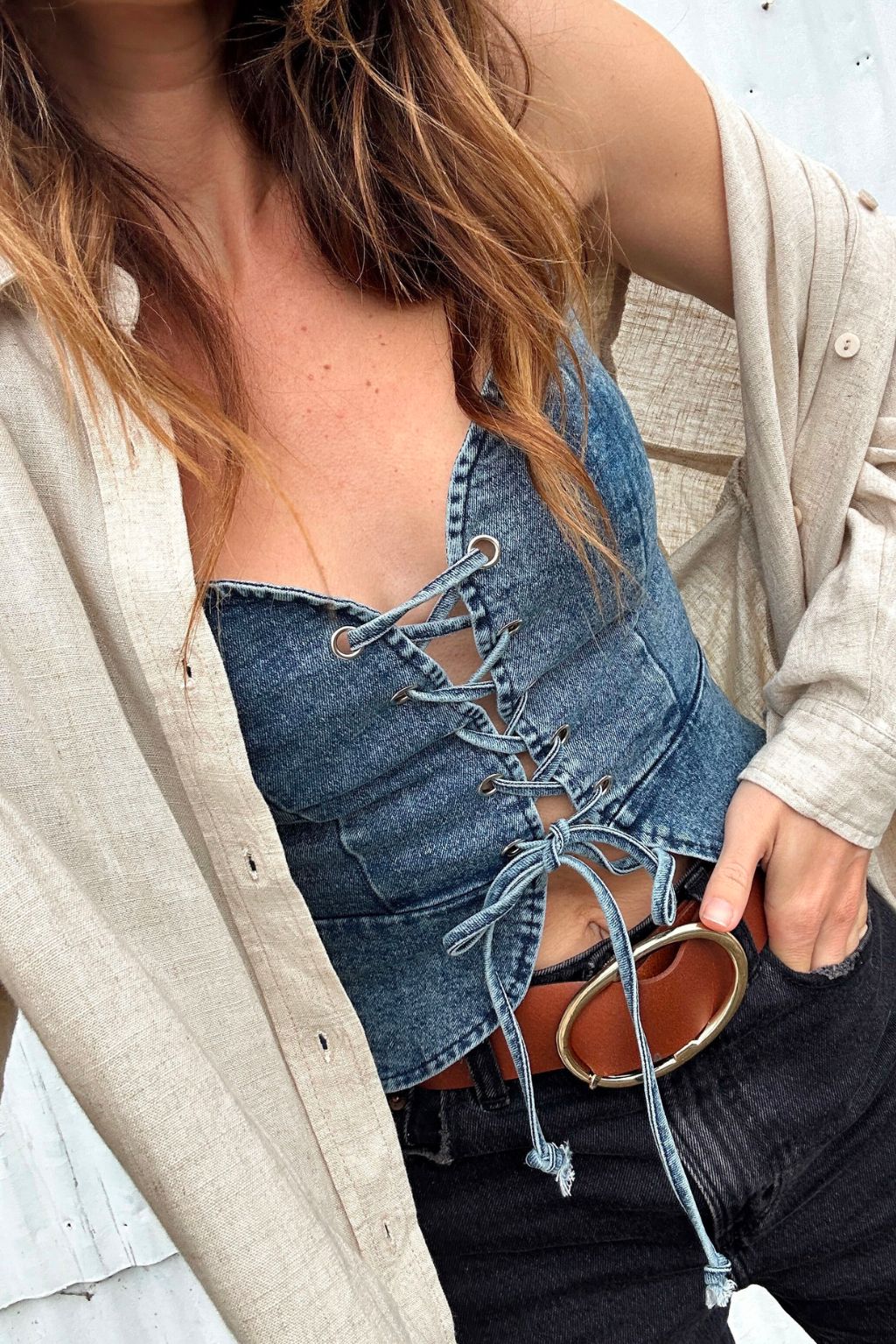 Spears Denim Bustier - Image 4