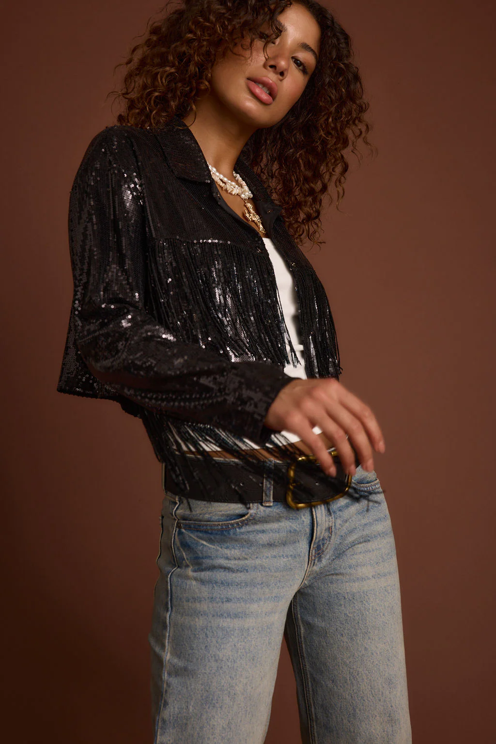 Star Crossed Black Sequin Jacket - Image 8
