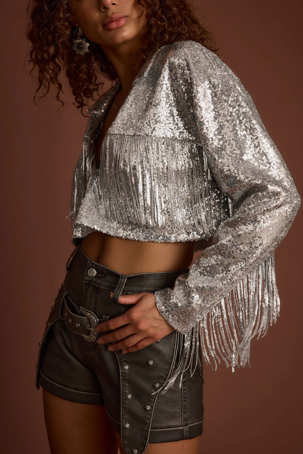 Star Crossed Sequin Fringe Jacket - Image 3