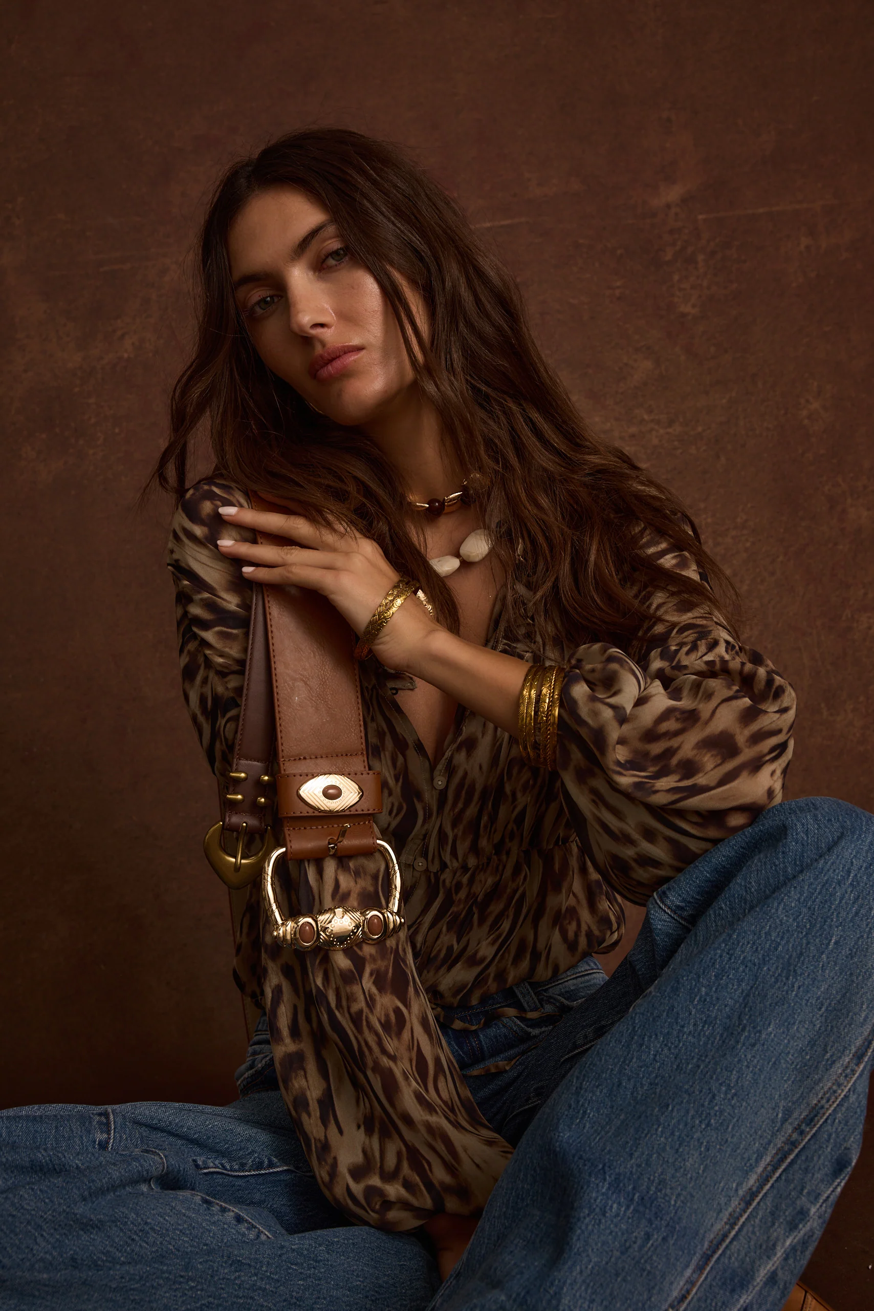 Suncrest Gold and Brown Statement Belt - Image 5